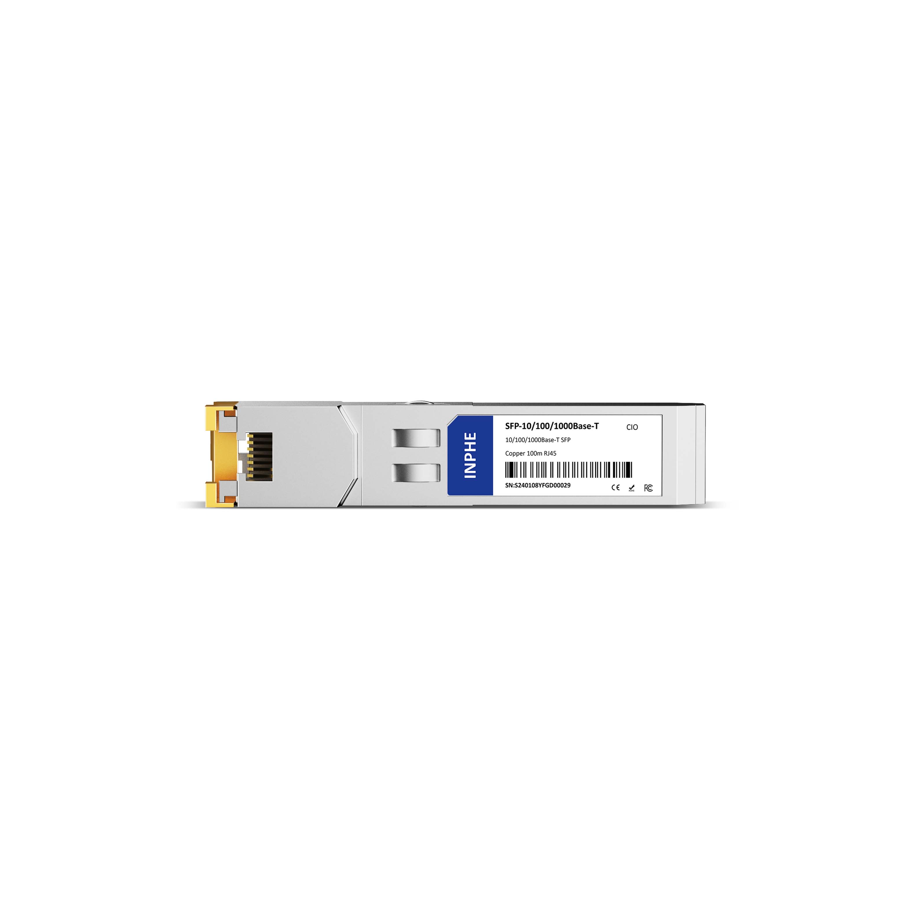 Juniper 740-027085 SRX-SFP-1GE-T-ET Compatible SFP 10/100/1000Base 100m RJ45 Copper Transceiver