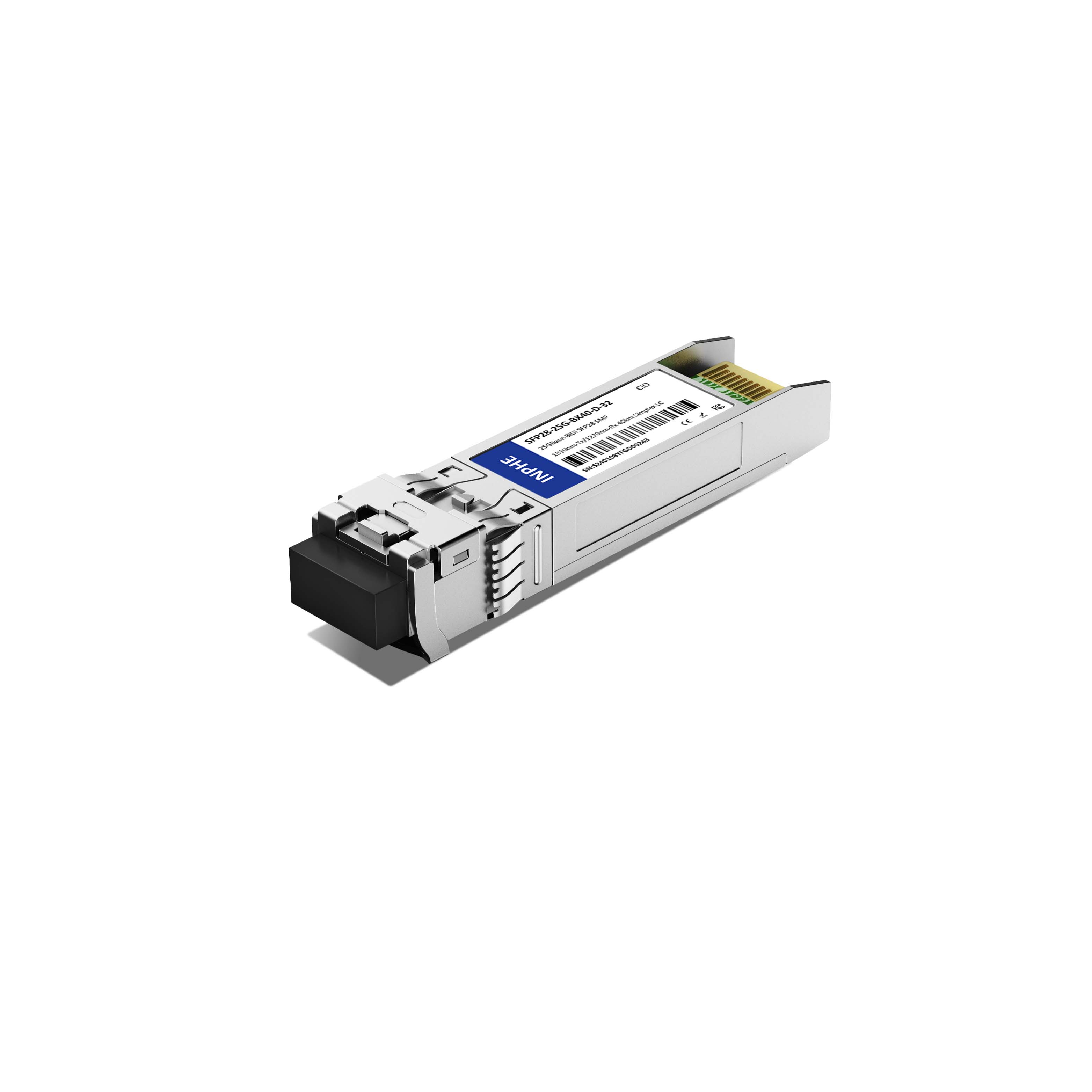 Cisco SFP-10/25G-BX40U-I Compatible SFP28 25G BiDi 1310nm-Tx/1270nm-Rx 40km SMF Simplex LC DDM/DOM Optics Transceiver
