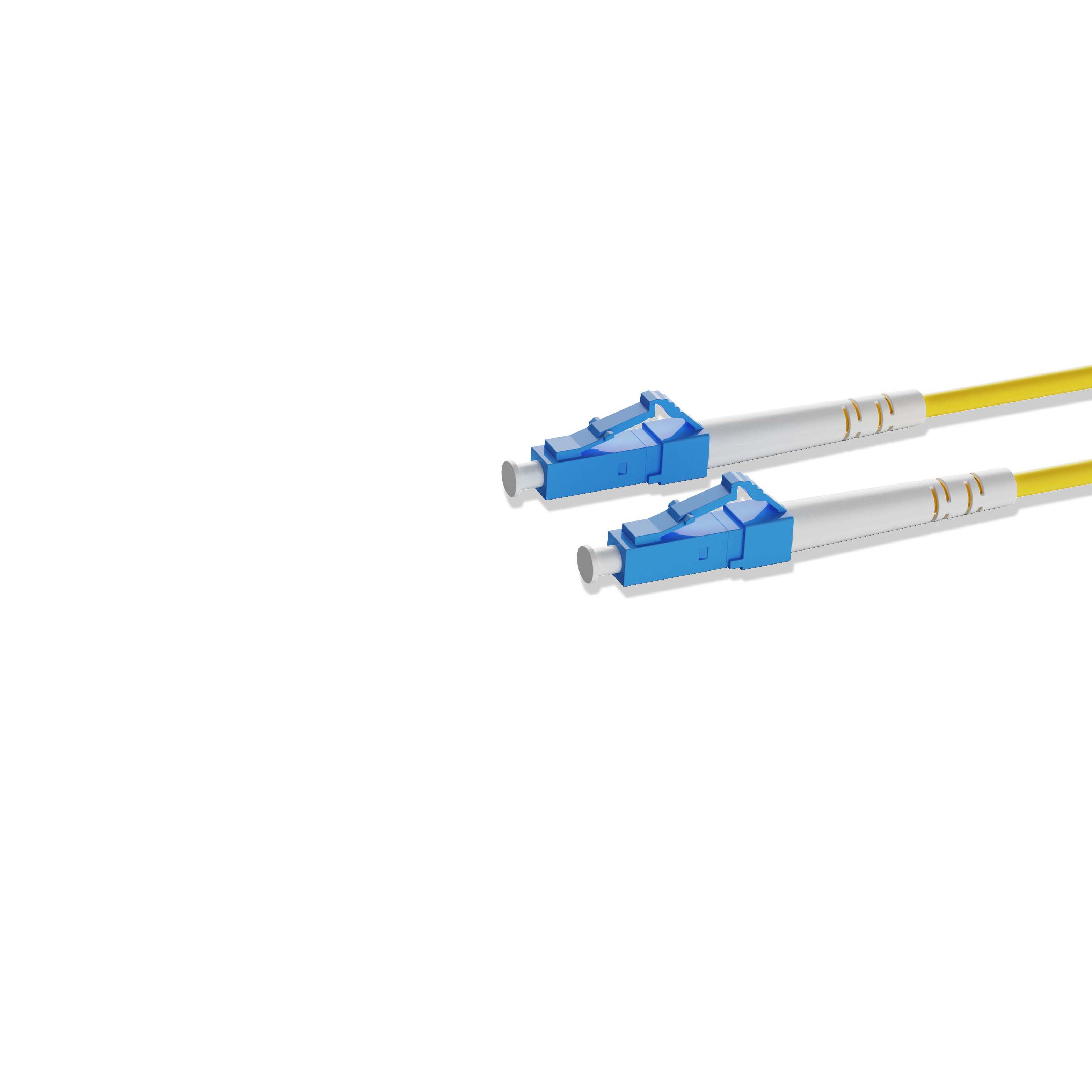 0.3m 0.98ft Fiber Patch Cable 1 Fiber LC UPC Simplex to LC UPC Simplex Singlemode OS2 Riser OFNR  2.0mm Yellow