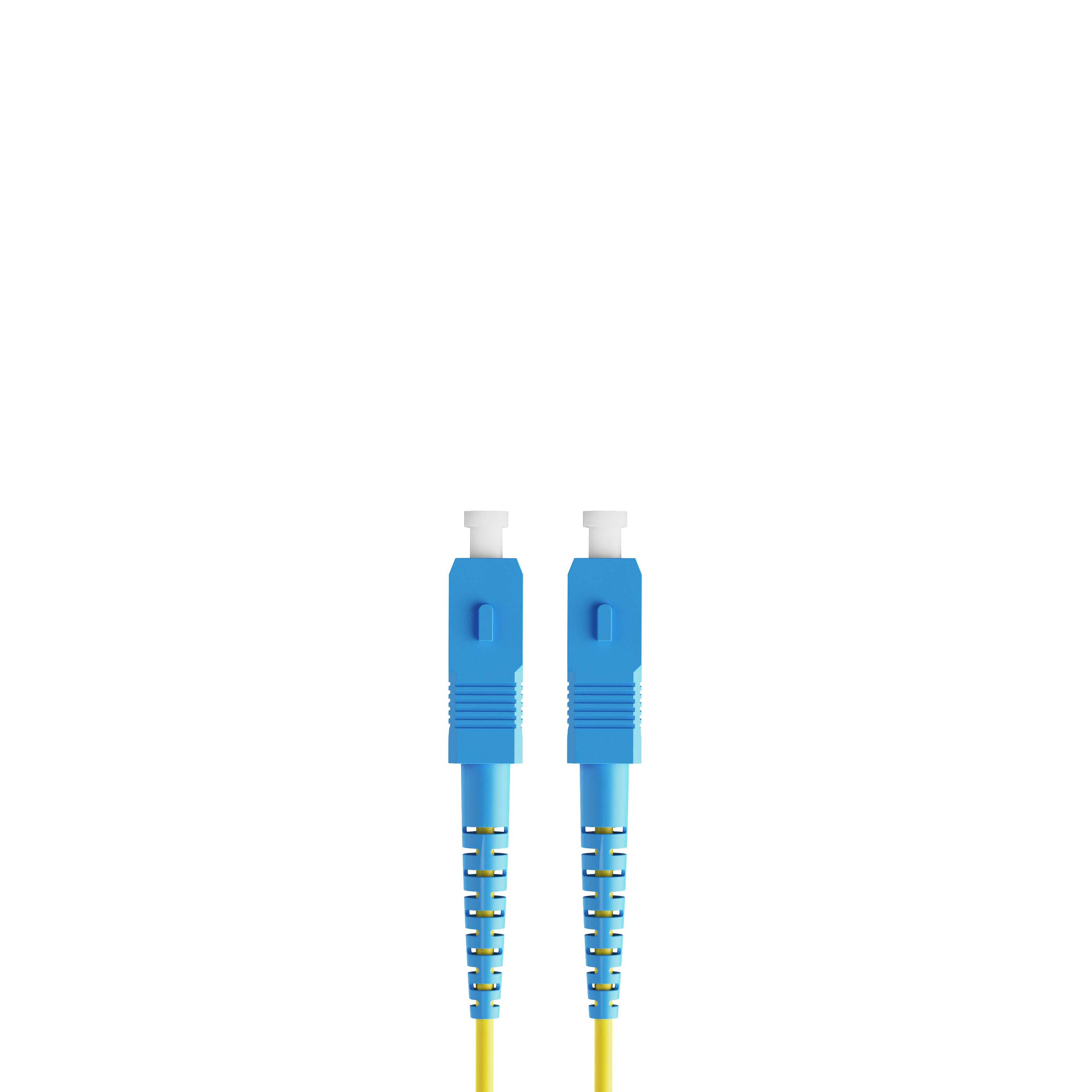 0.3m 0.98ft Fiber Patch Cable 1 Fiber SC UPC Simplex to SC UPC Simplex Singlemode OS2 Riser OFNR  2.0mm Yellow