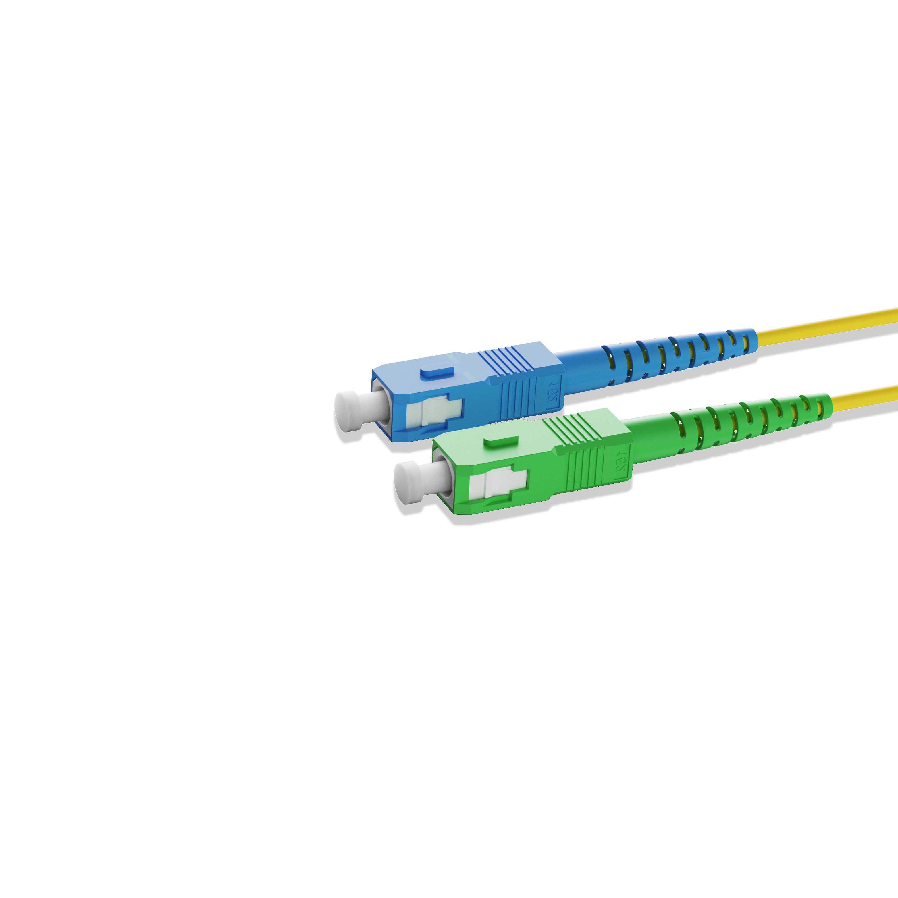 0.3m 0.98ft Fiber Patch Cable 1 Fiber SC UPC Simplex to SC APC Simplex Singlemode OS2 Riser OFNR 2.0mm Yellow