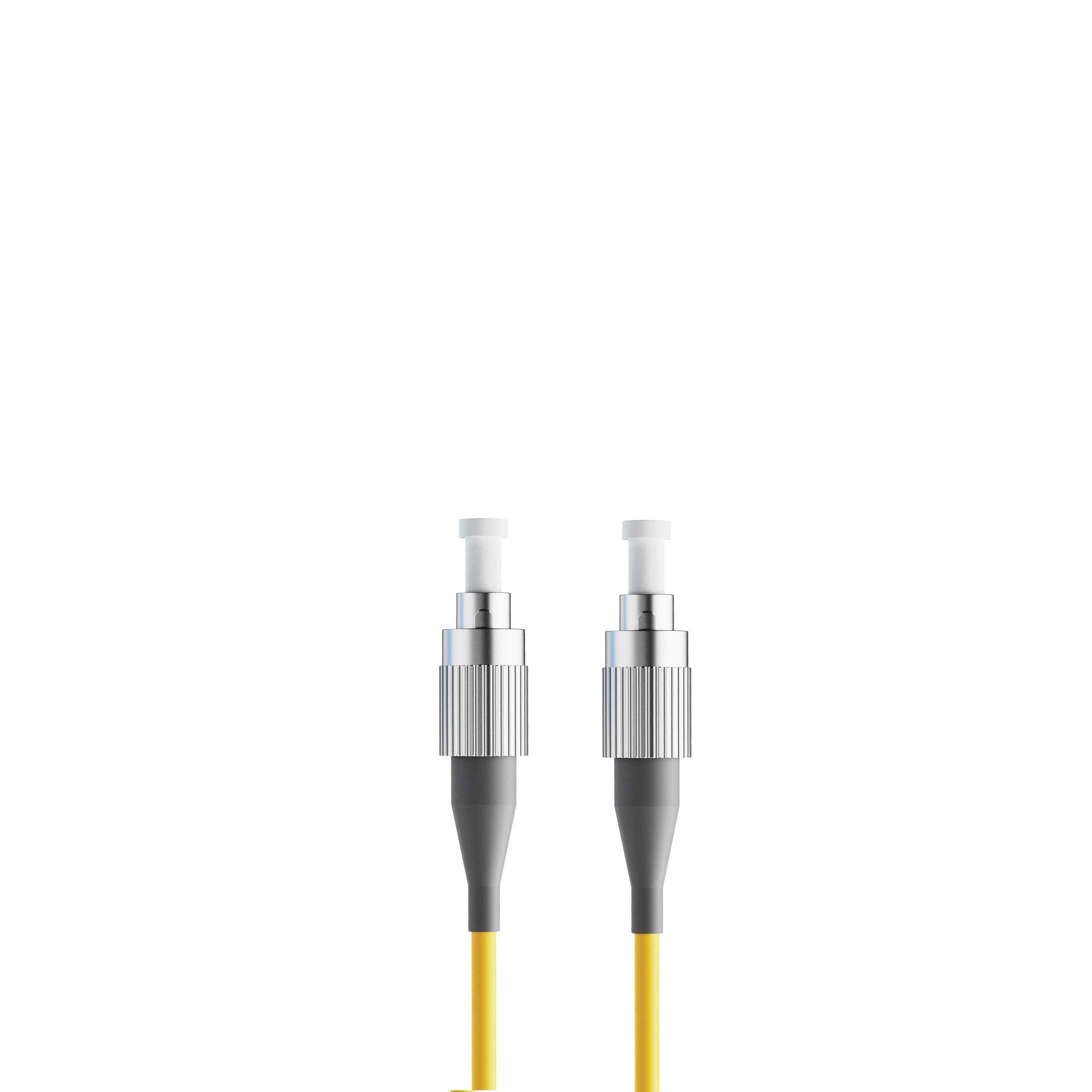 0.3m 0.98ft Fiber Patch Cable 1 Fiber FC UPC Simplex to FC UPC Simplex Singlemode OS2 Riser OFNR  2.0mm Yellow