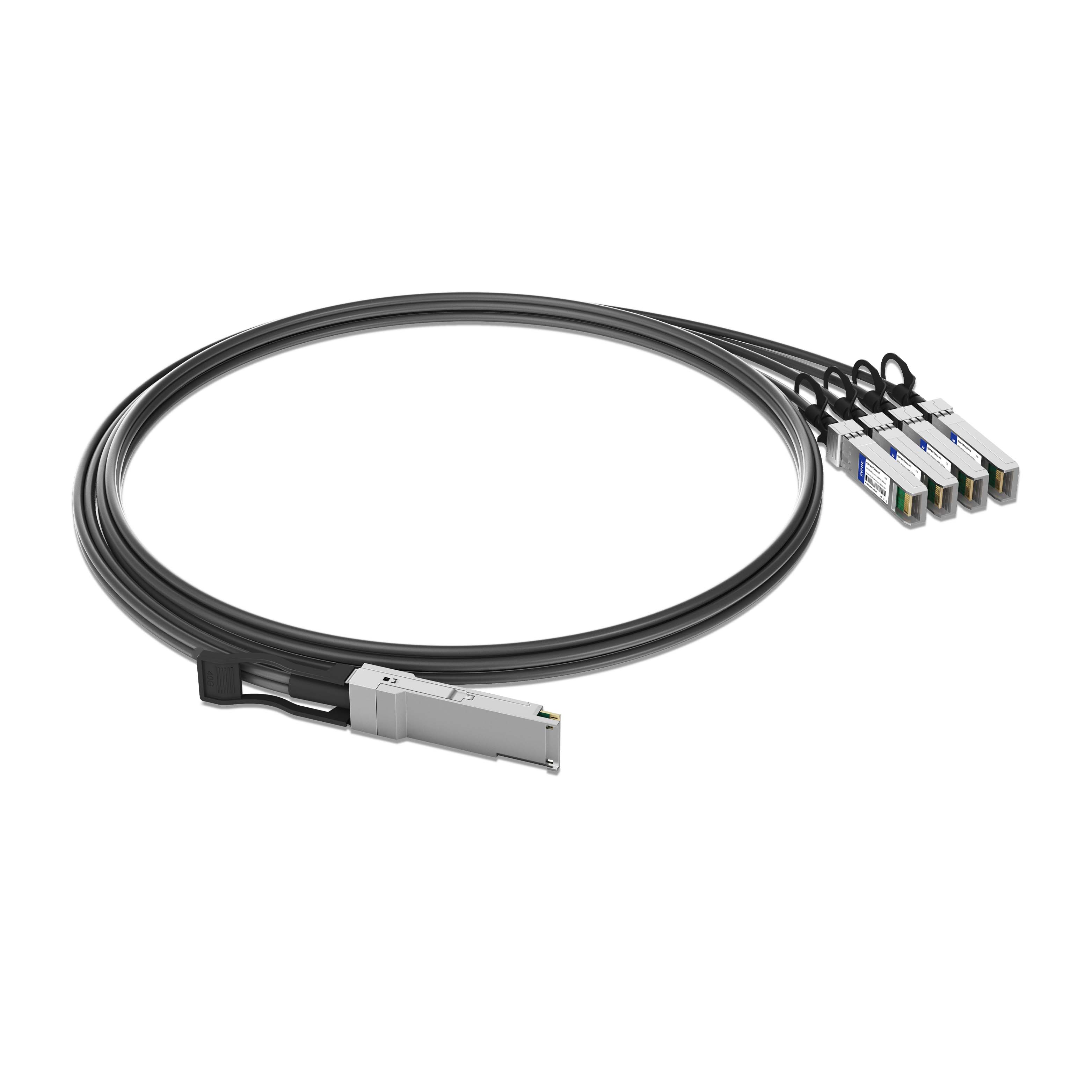 3m 10ft Cisco QDD-4ZQ100-CU3M Compatible QSFPDD 400GBASE to 4x QSFP56 100GBASE Passive Direct Attach Copper Breakout Cable 28AWG