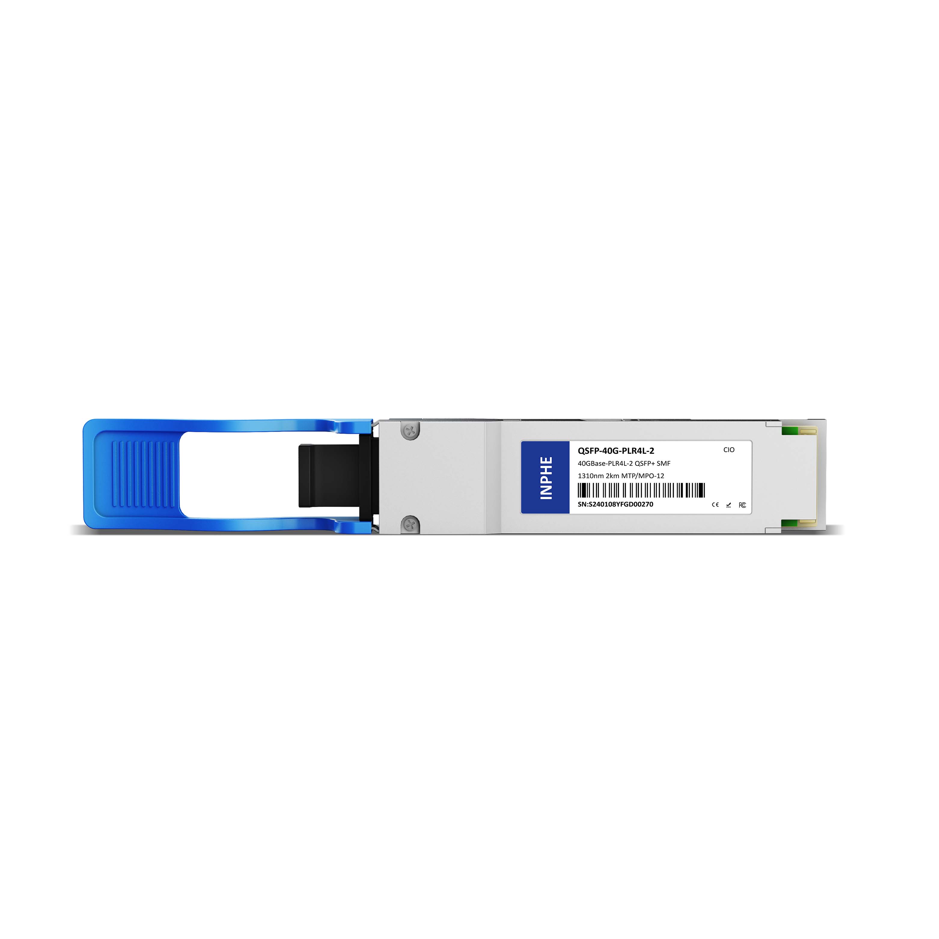 Juniper 740-056706 JNP-QSFP-4X10GE-IR Compatible QSFP+ 40G PLR4L 1310nm 2km SMF MPO/MTP-12 DDM/DOM Optics Transceiver