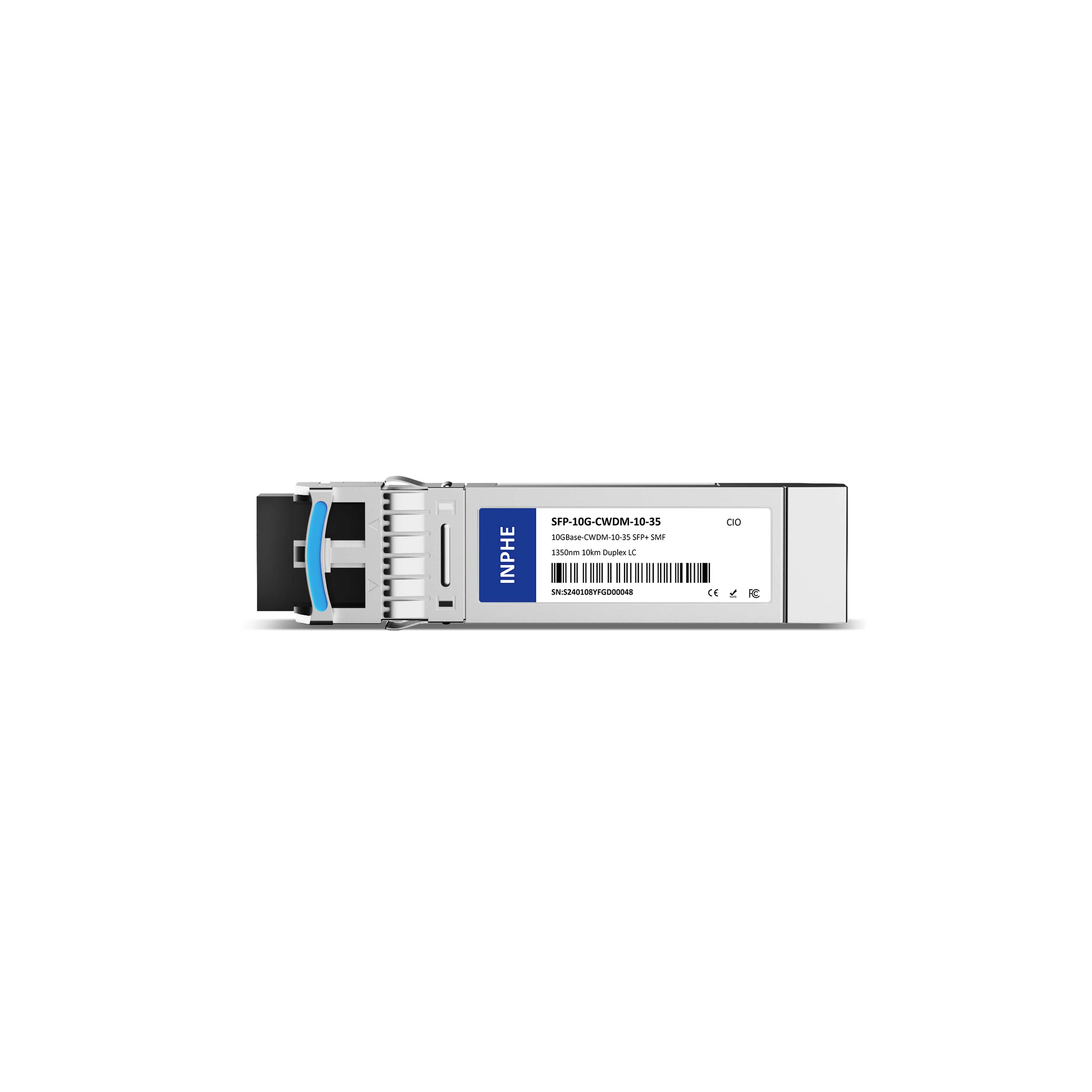 Cisco CWDM-SFP10G-1350-10 Compatible SFP+ 10G CWDM 1350 10km SMF Duplex LC DDM/DOM Optics Transceiver