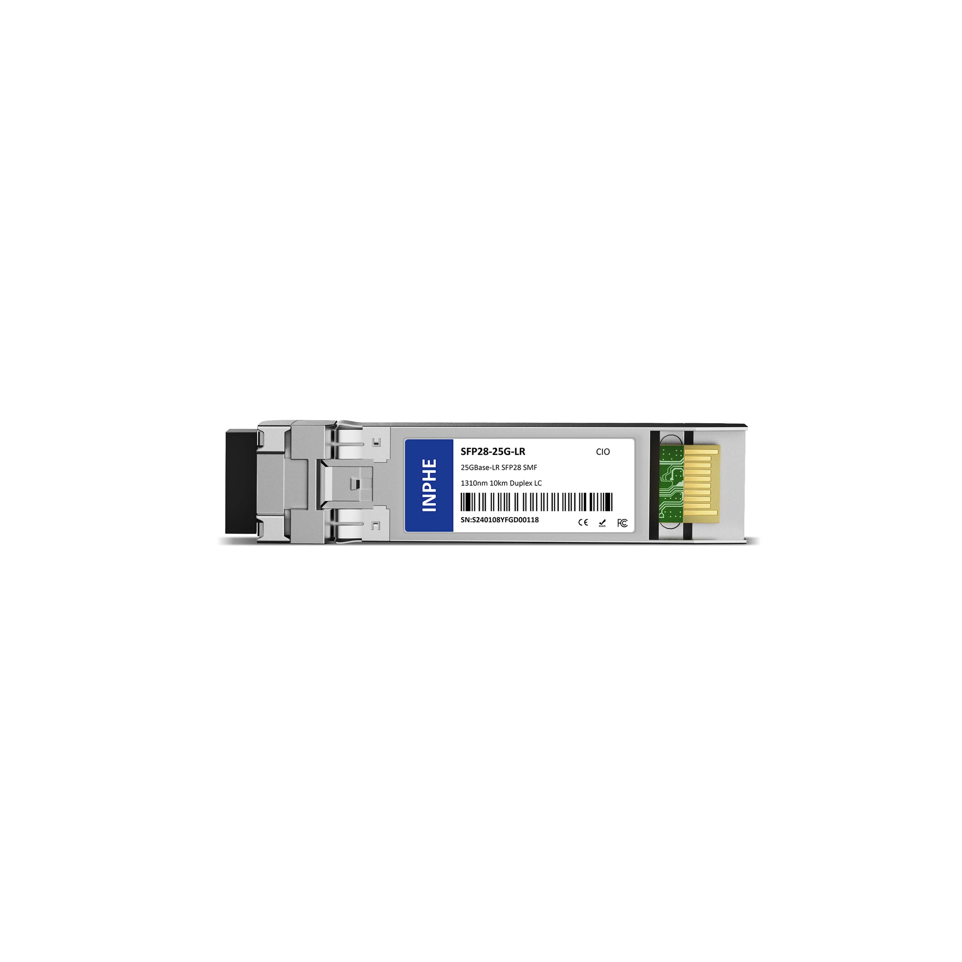 Cisco SFP-25G-LR-I Compatible SFP28 10/25GBASE LR 1310nm 10km SMF Duplex LC With Dual CDR DDM/DOM Optics Transceiver