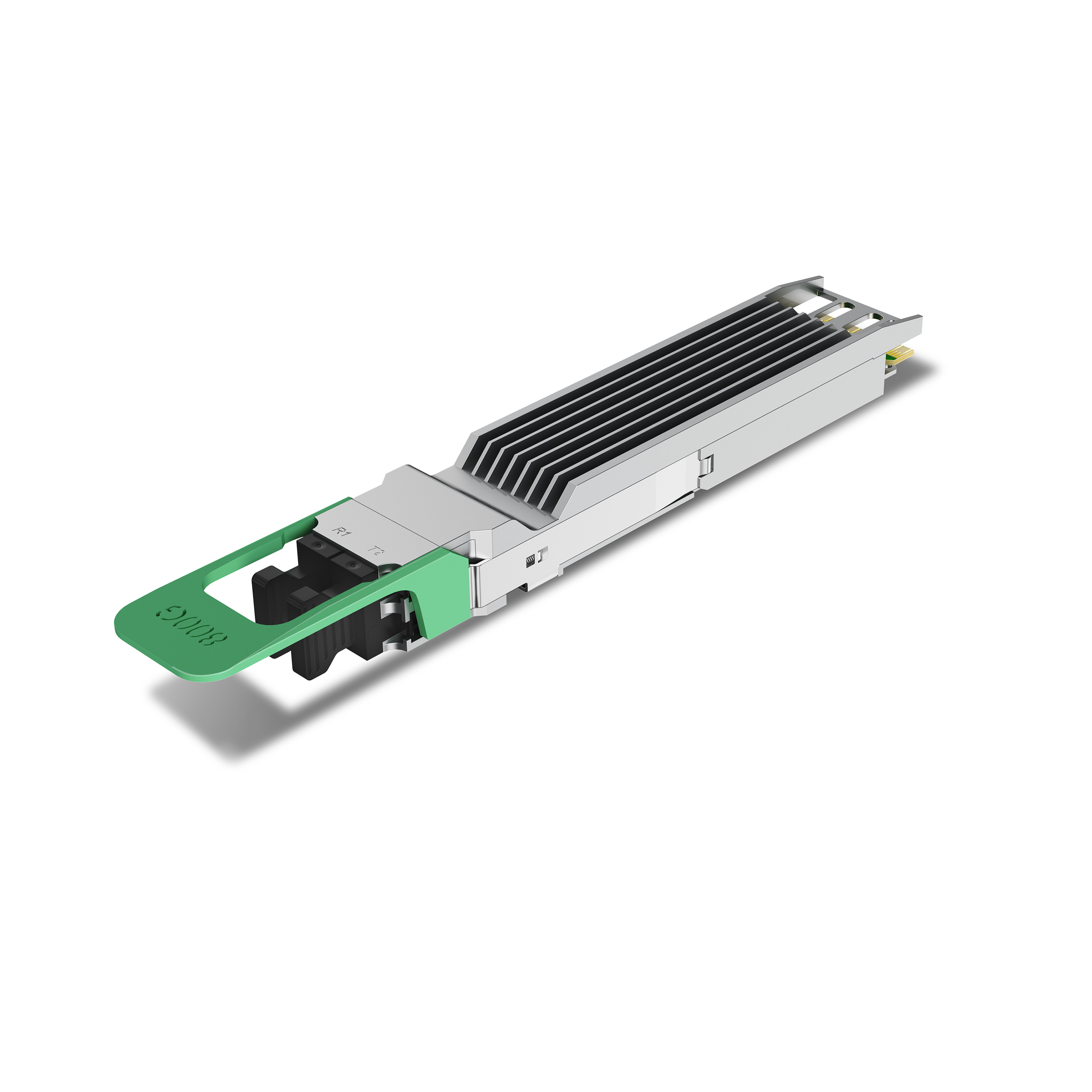 Cisco Compatible OSFP 800GBASE 2xFR4 1271/1291/1311/1331nm 2km SMF Dual Duplex LC With Dual CDR DDM/DOM Optics Transceiver, Support 2x400G FR4, Finned Top