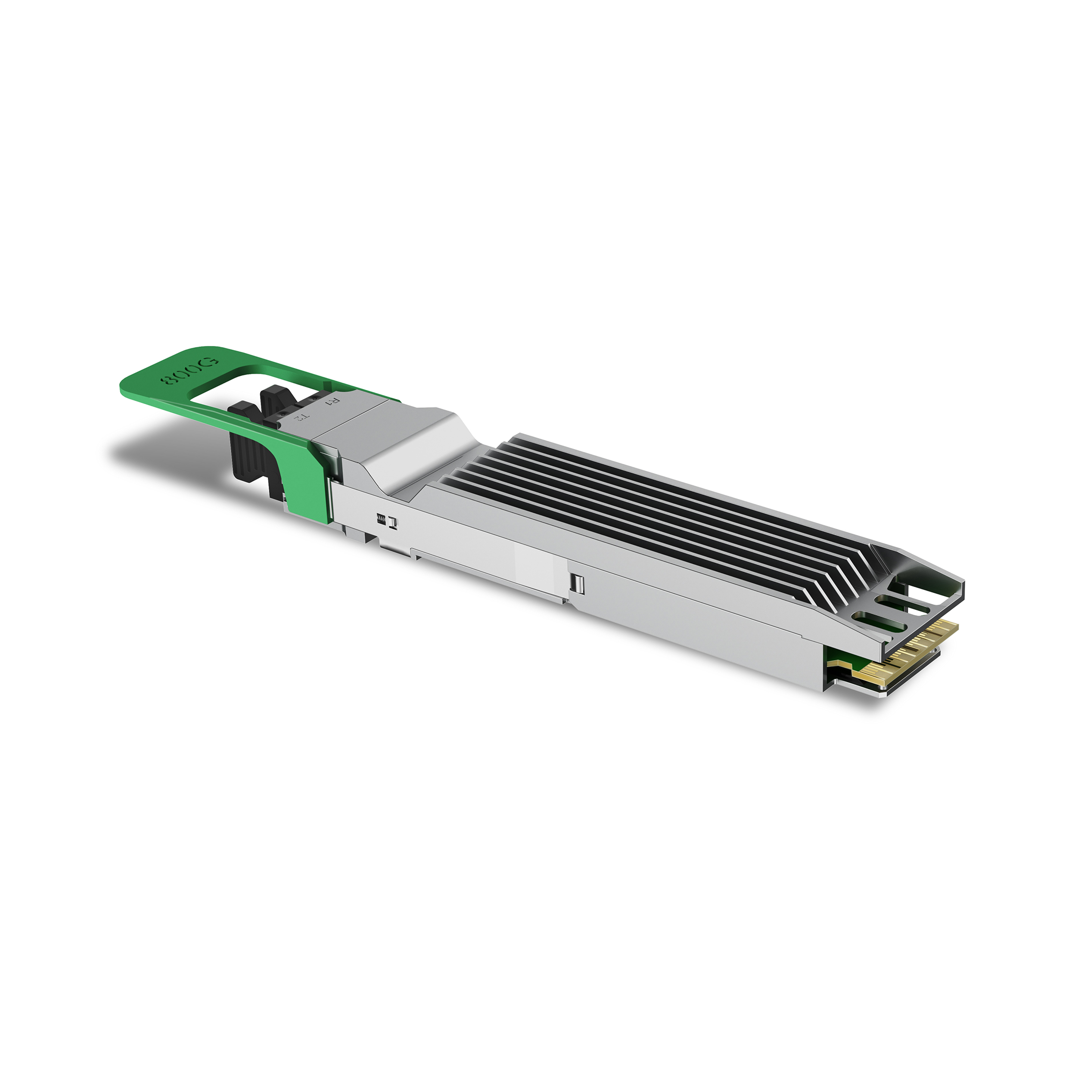 Cisco Compatible OSFP 800GBASE 2xFR4 1271/1291/1311/1331nm 2km SMF Dual Duplex LC With Dual CDR DDM/DOM Optics Transceiver, Support 2x400G FR4, Finned Top
