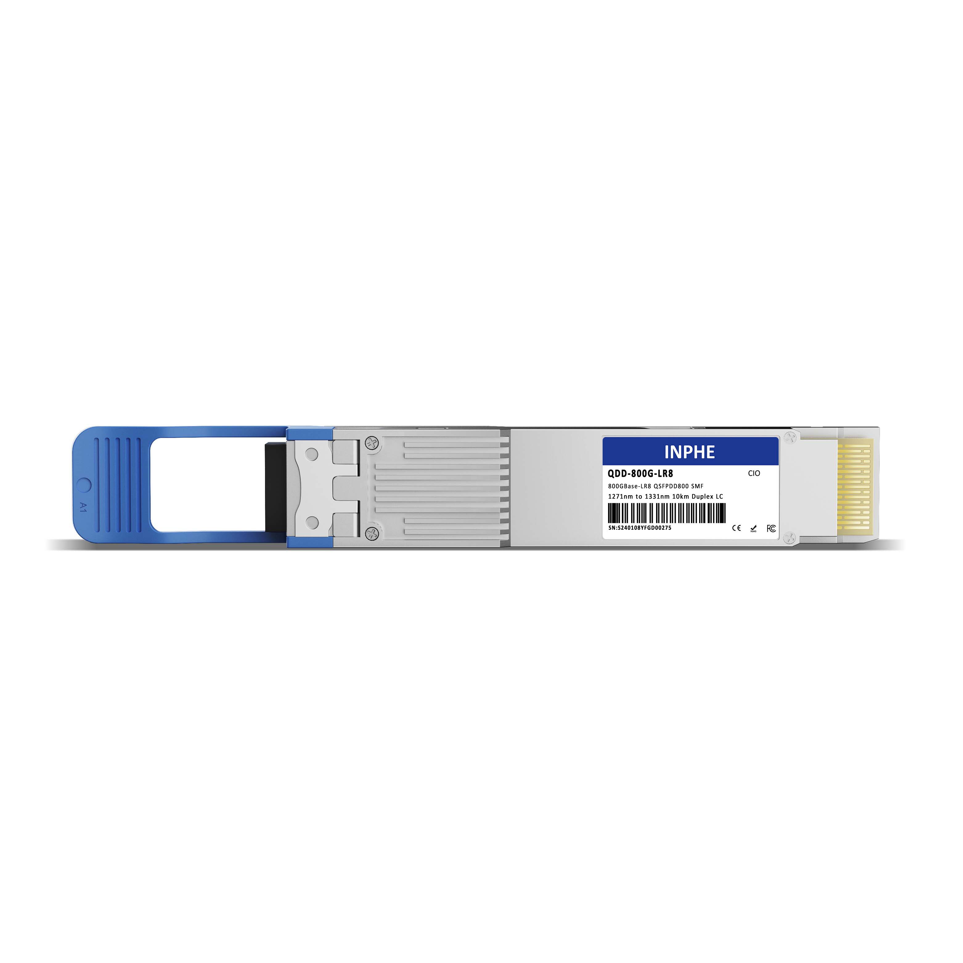 Cisco Compatible QSFP-DD800 800GBASE LR8 1271/1291/1311/1331nm 10km SMF Duplex LC With Dual CDR DDM/DOM Optics Transceiver