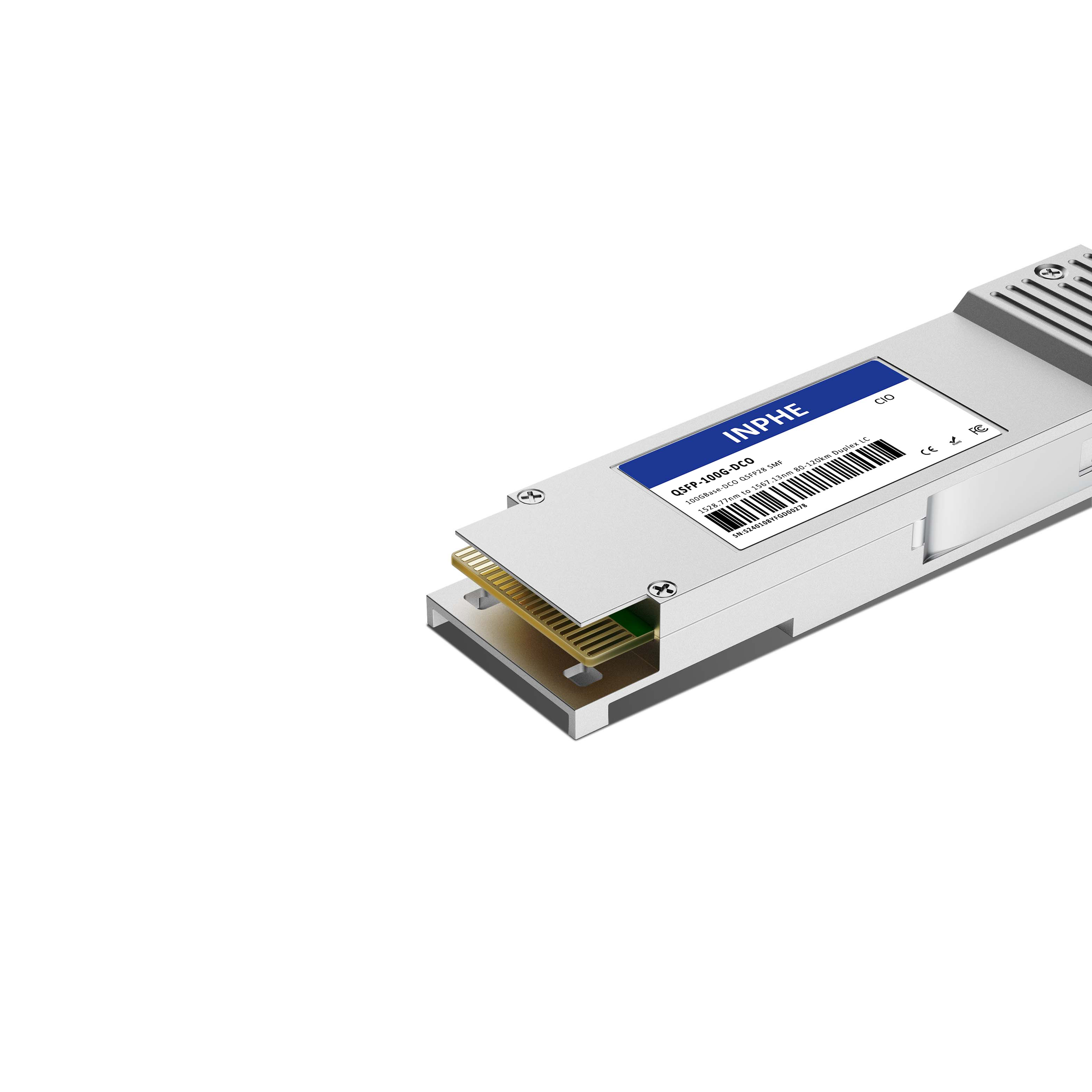 Cisco DP01QS28-E20 Compatible QSFP28 100G DCO 1528.77nm to 1567.13nm 80-120km SMF Duplex LC DDM/DOM Optics Transceiver
