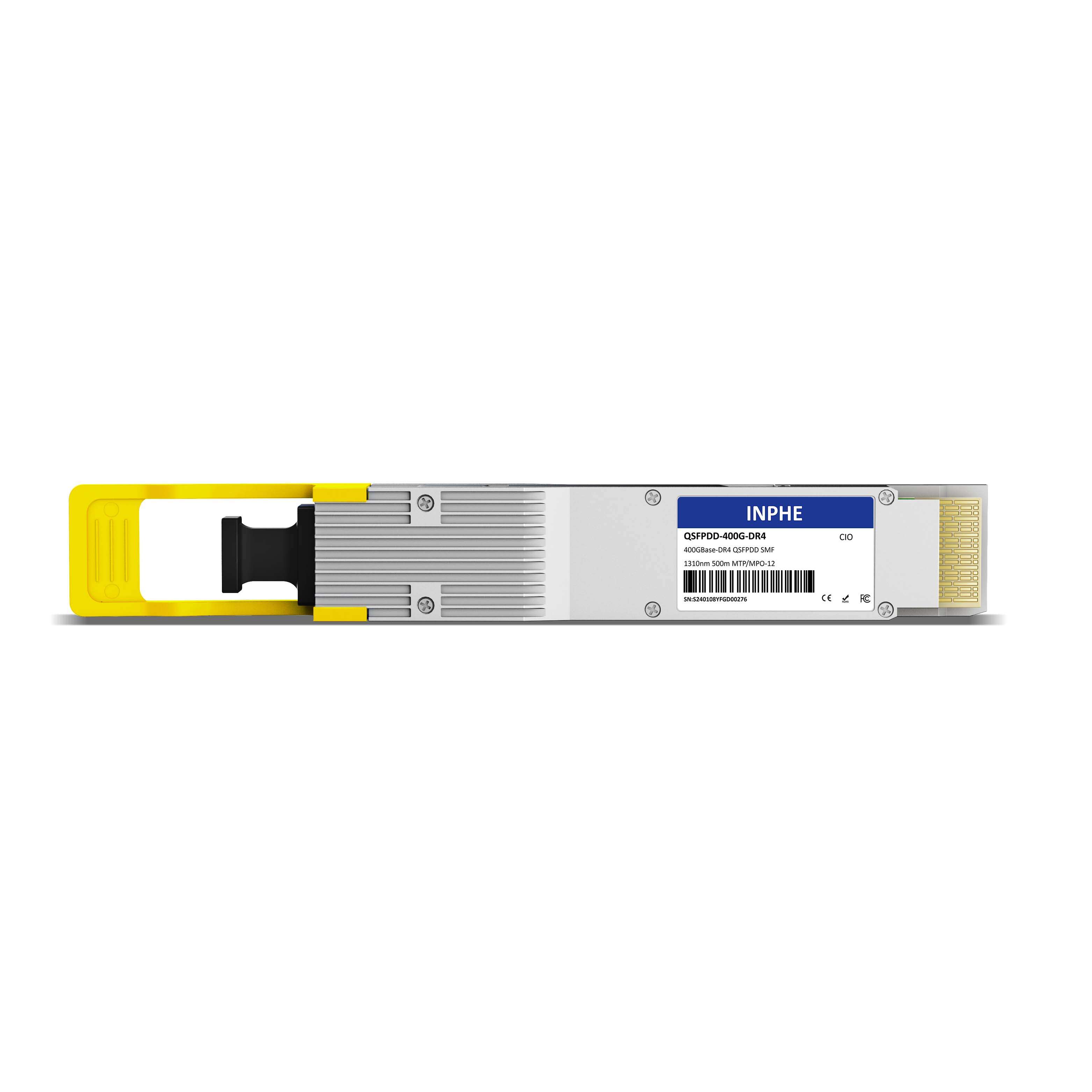 Cisco QDD-400G-DR4-S Compatible QSFPDD 400G DR4 1310nm 500m SMF MPO/MTP-12 DDM/DOM Optics Transceiver, Support 4x 100G DR1