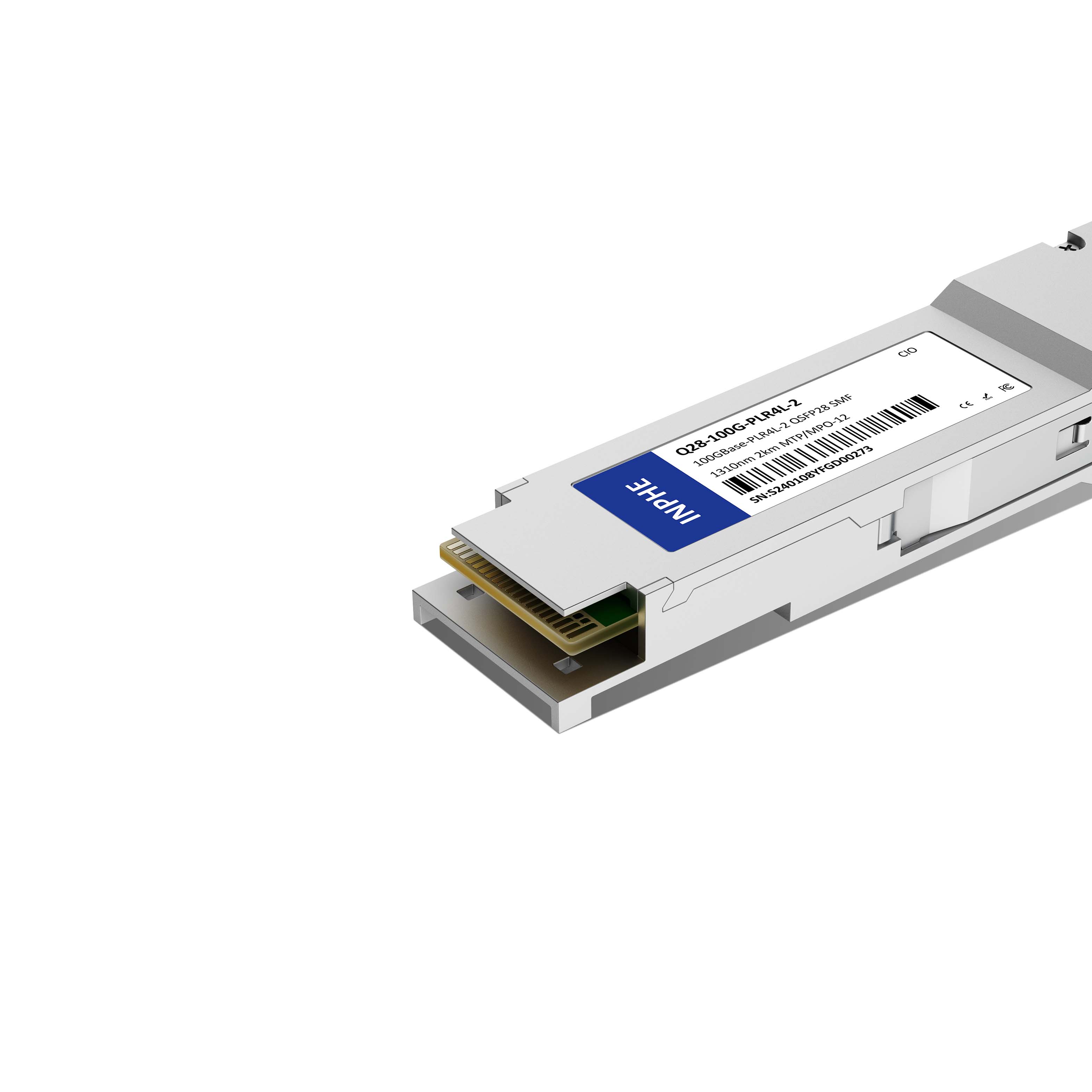 Arista QSFP-100G-PLRL4 Compatible Compatible QSFP28 100G PLR4L 1310nm 2km SMF MPO/MTP-12 DDM/DOM 4x25G LR Optics Transceiver, Support 4x25G LR