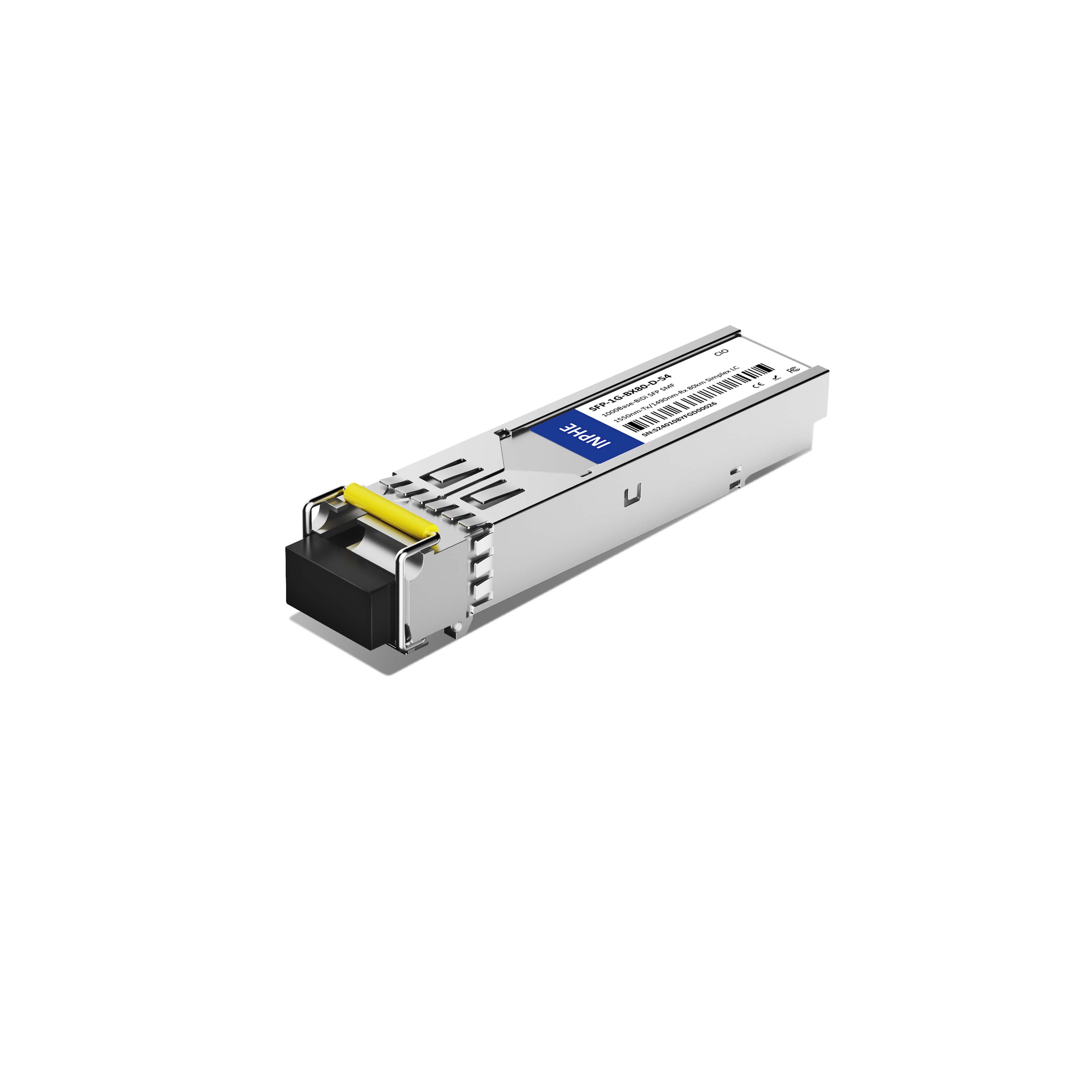 Aruba Networks(ex. HP Network) J4860C Compatible SFP 1.25GBASE BiDi 1550nm-Tx/1490nm-Rx 80km SMF Simplex LC DDM/DOM Optics Transceiver