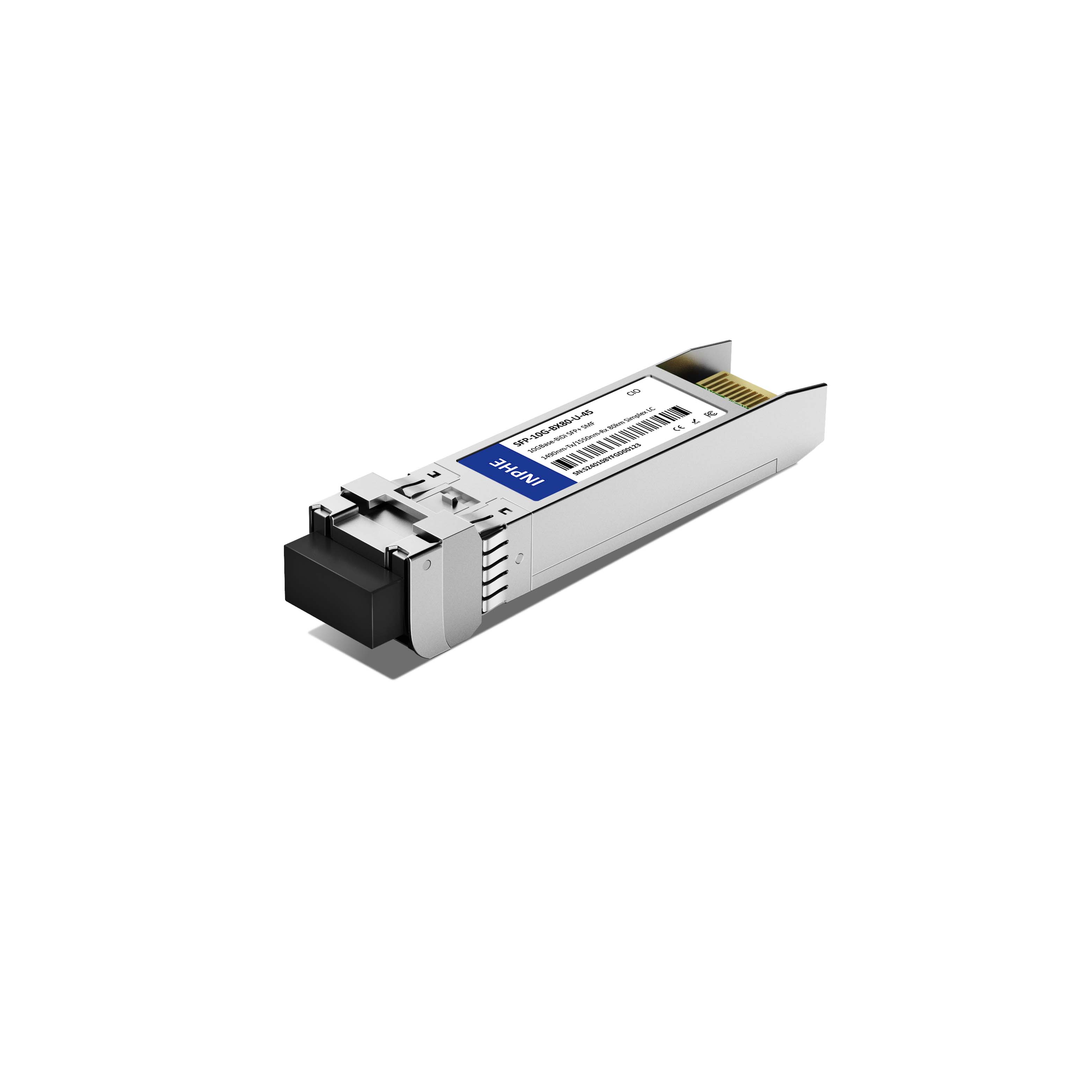 Cisco SFP-10G-BX80U-I Compatible SFP+ 10G BiDi 1490nm-Tx/1550nm-Rx 80km SMF Simplex LC DDM/DOM Optics Transceiver