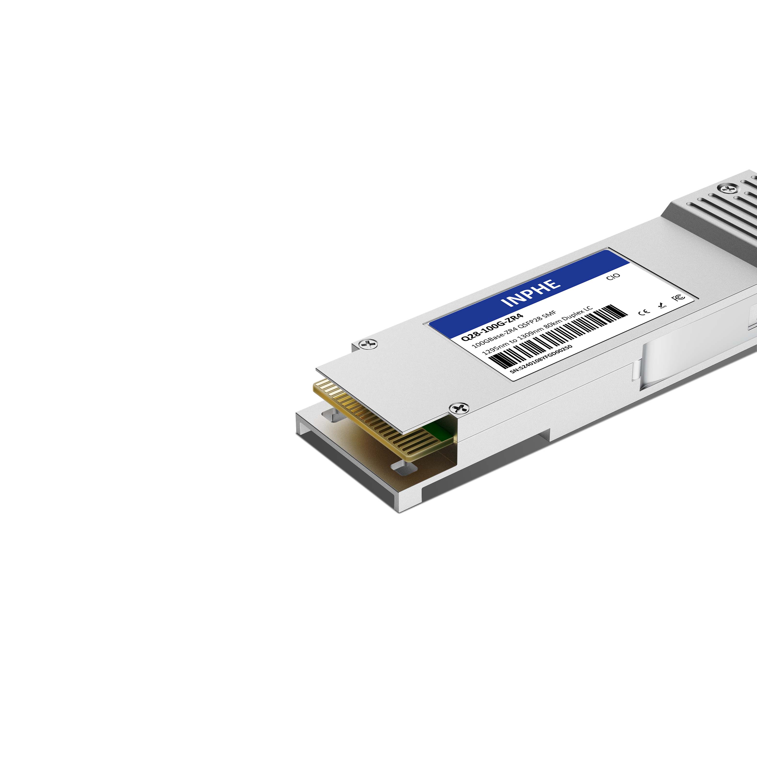 Juniper 740-120240 QSFP-100G-ZR4 Compatible QSFP28 100G ZR4 1295/1300/1304/1309nm 80km SMF Duplex LC DDM/DOM Optics Transceiver