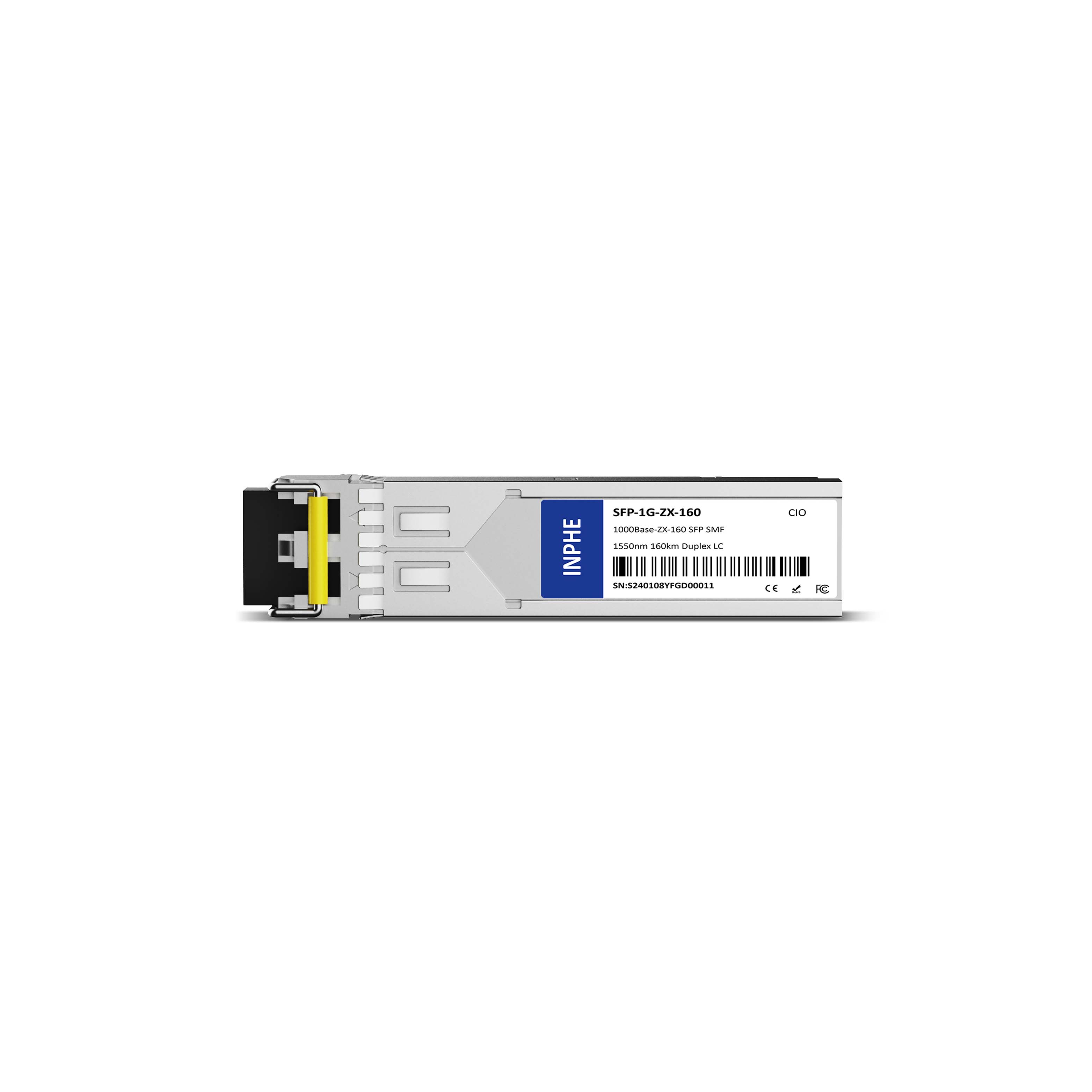 Palo Alto Networks 11682 Compatible SFP 1.25GBASE ZX 1550nm 160km SMF Duplex LC DDM/DOM Optics Transceiver