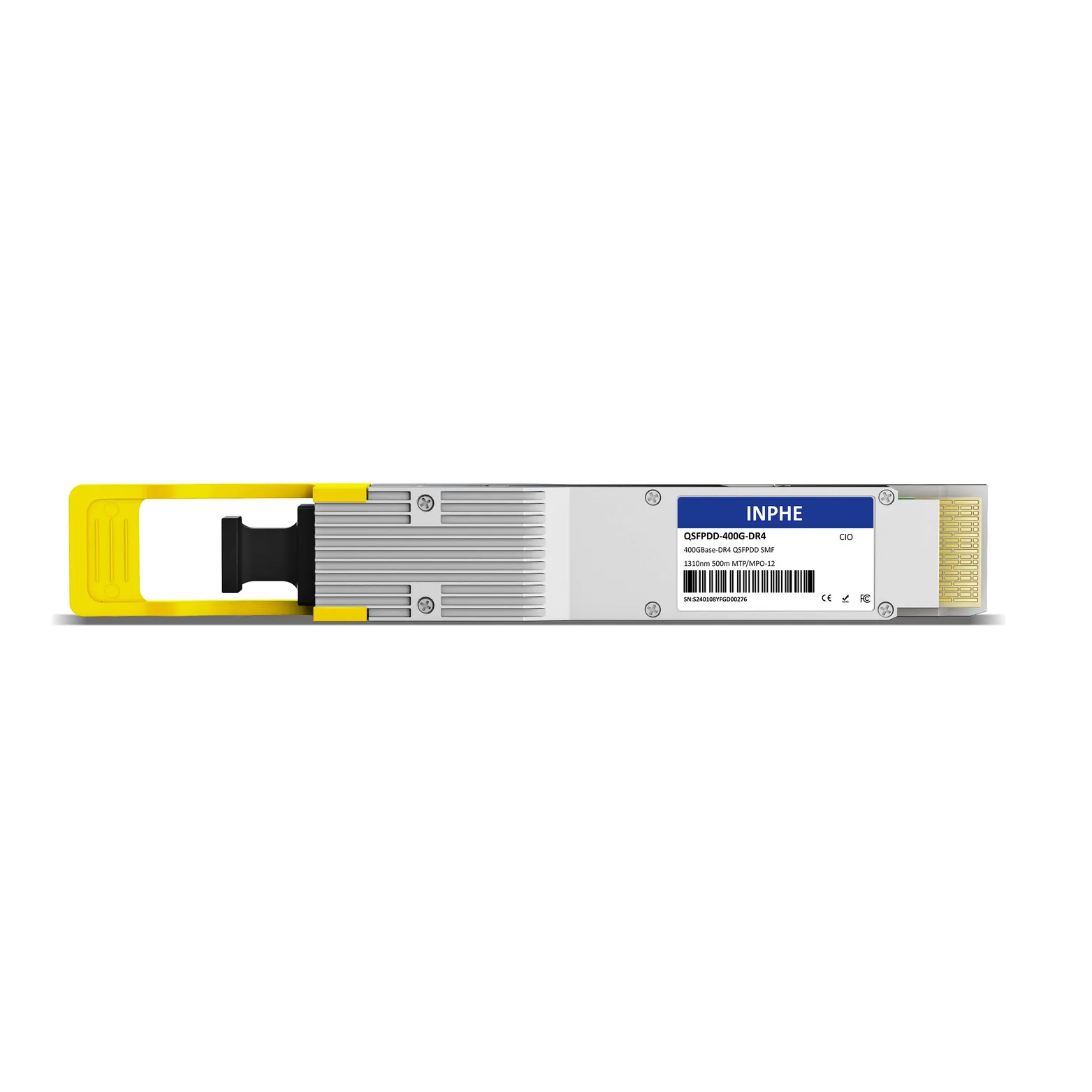 Edge Core ET7502-DR4 Compatible QSFP-DD 400GBASE DR4 1310nm 500m SMF MPO/MTP-12 DDM/DOM Optics Transceiver, Support 4x 100G DR1