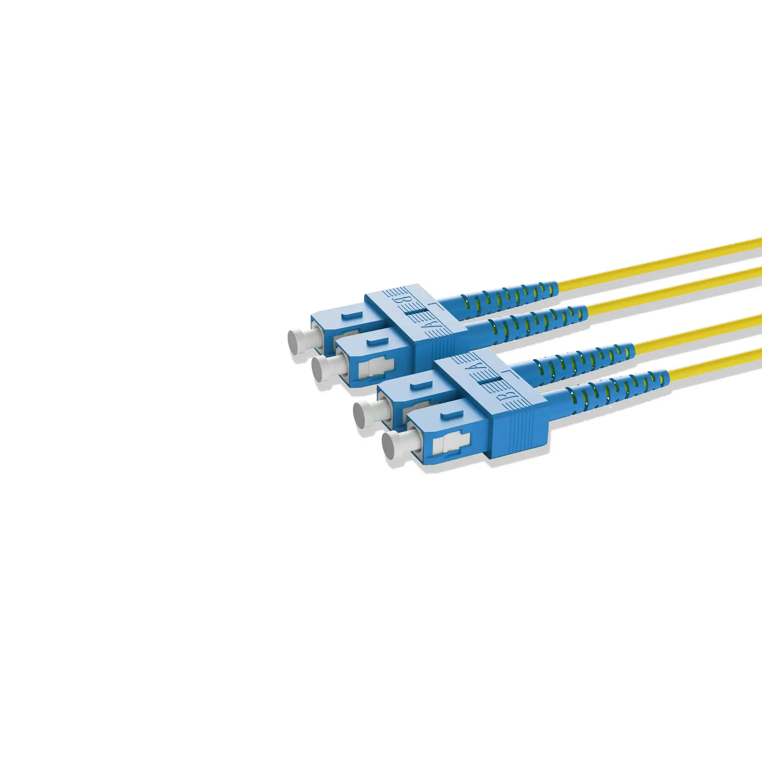 12m 39ft Fiber Patch Cable 2 Fibers SC UPC Duplex to SC UPC Duplex Singlemode OS2 Riser OFNR 2.0mm Yellow