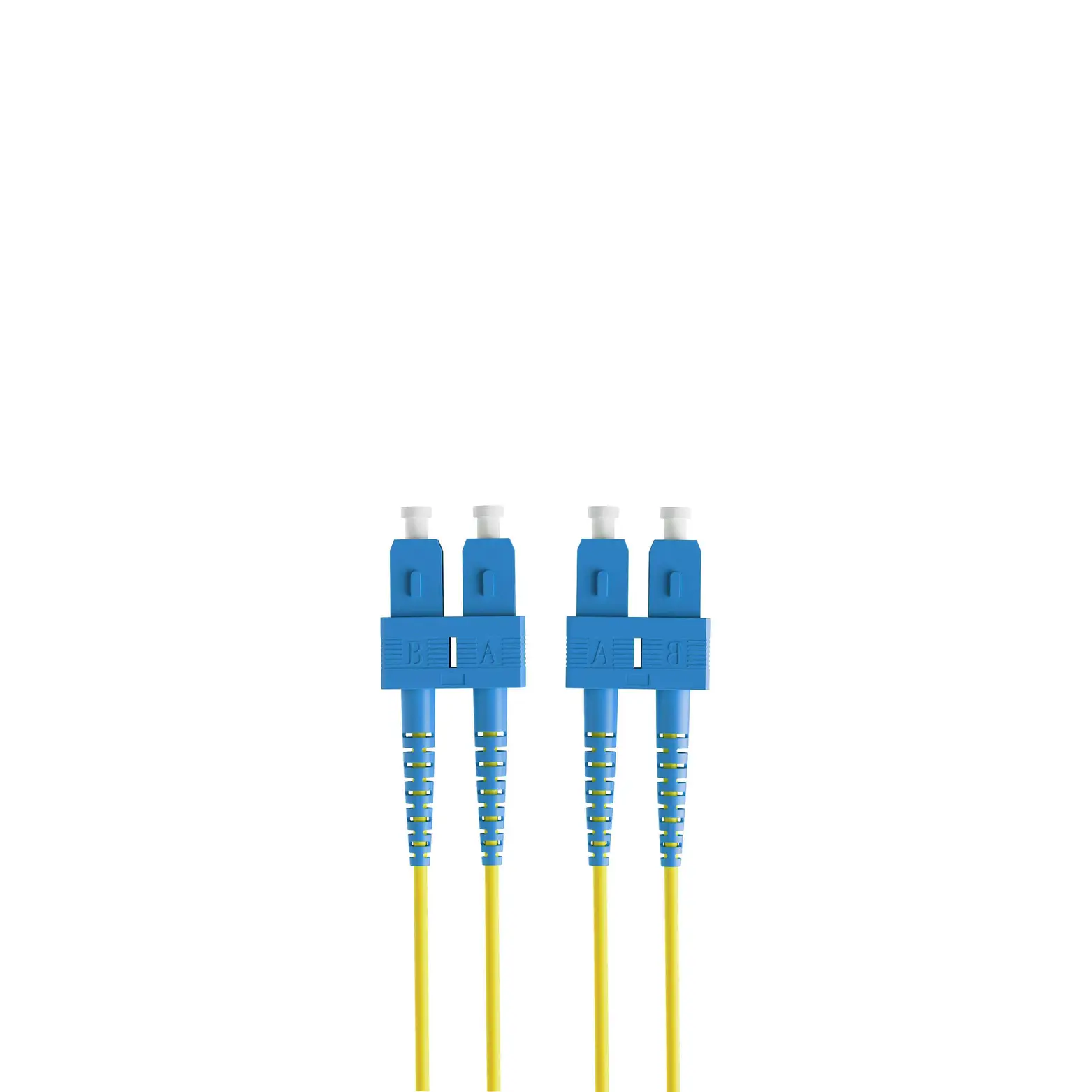 1m 3ft Fiber Patch Cable 2 Fibers SC UPC Duplex to SC UPC Duplex Singlemode OS2 Riser OFNR 2.0mm Yellow