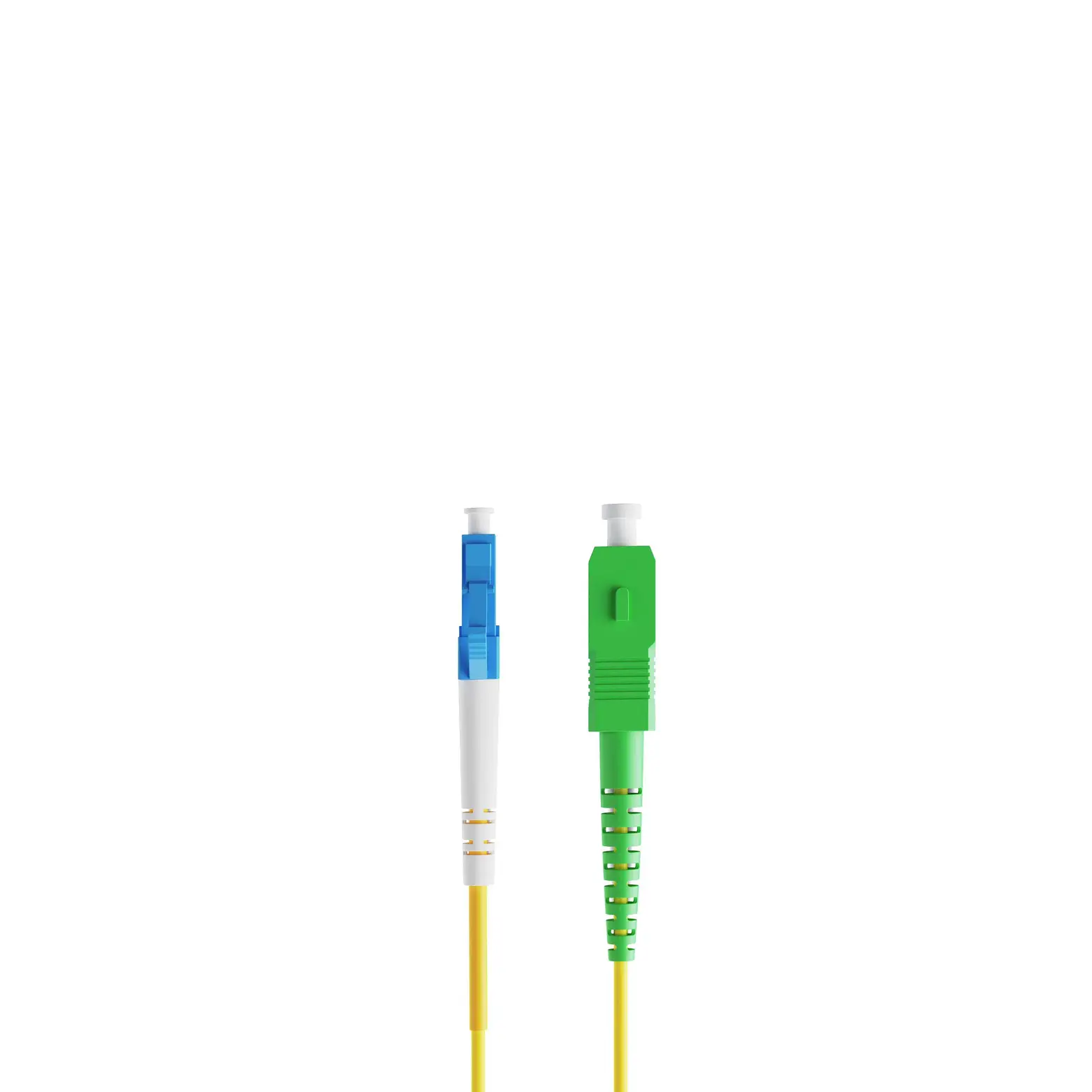 3m 10ft Fiber Patch Cable 1 Fiber LC UPC Simplex to SC APC Simplex Singlemode OS2 Riser OFNR 2.0mm Yellow