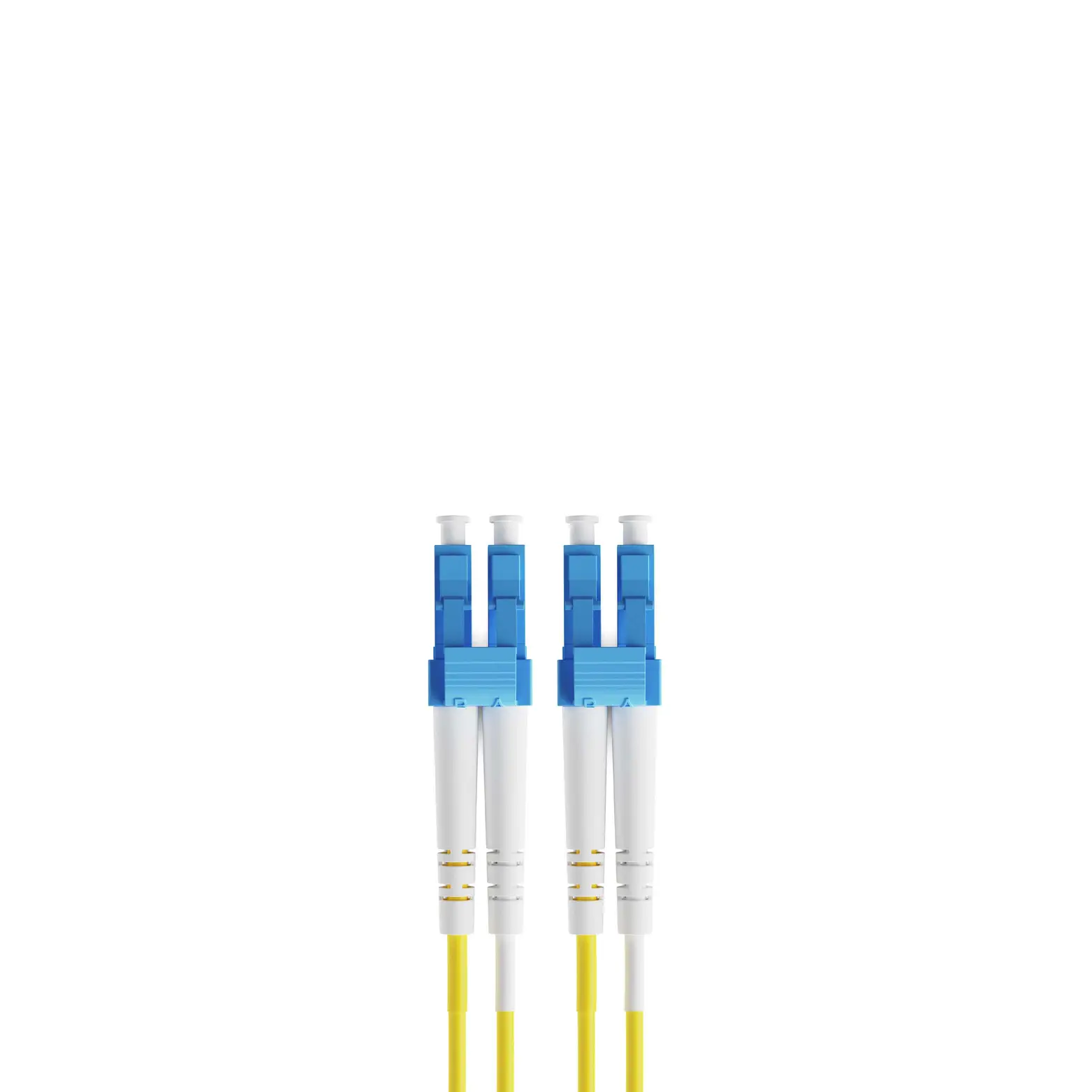 1m 3ft Fiber Patch Cable 2 Fibers LC UPC Duplex to LC UPC Duplex Singlemode OS2 Riser OFNR 2.0mm Yellow