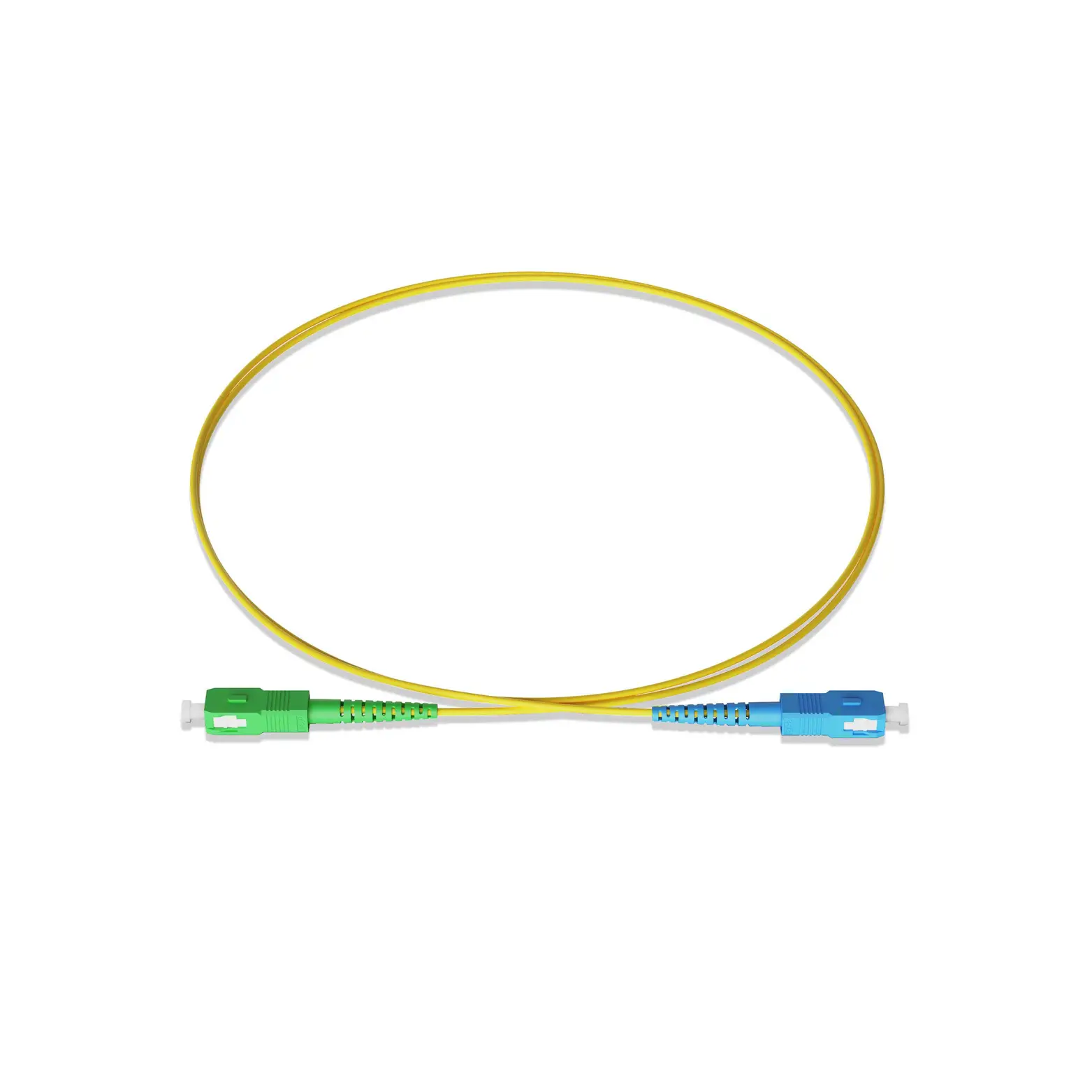 0.5m 1.6ft Fiber Patch Cable 1 Fiber SC UPC Simplex to SC APC Simplex Singlemode OS2 Riser OFNR 2.0mm Yellow