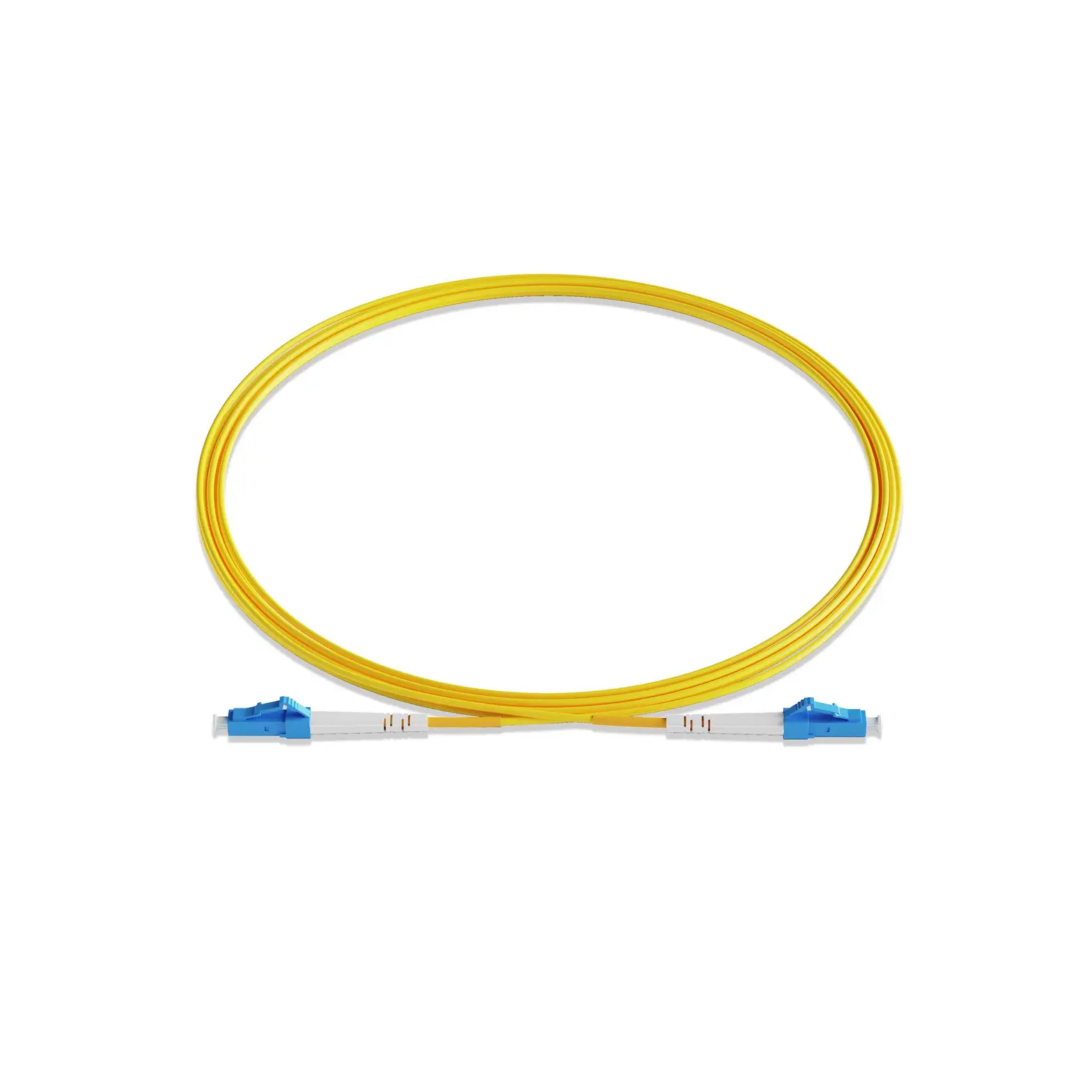 12m 39ft Fiber Patch Cable 1 Fiber LC UPC Simplex to LC UPC Simplex Singlemode OS2 Riser OFNR 2.0mm Yellow