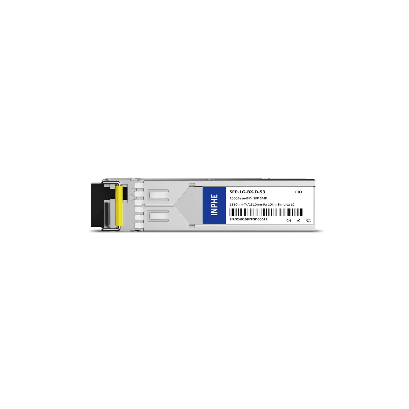 Fluke Networks SFP-1000ZX Compatible SFP 1.25GBASE BiDi 1550nm-Tx/1310nm-Rx 10km SMF Simplex LC DDM/DOM Optics Transceiver