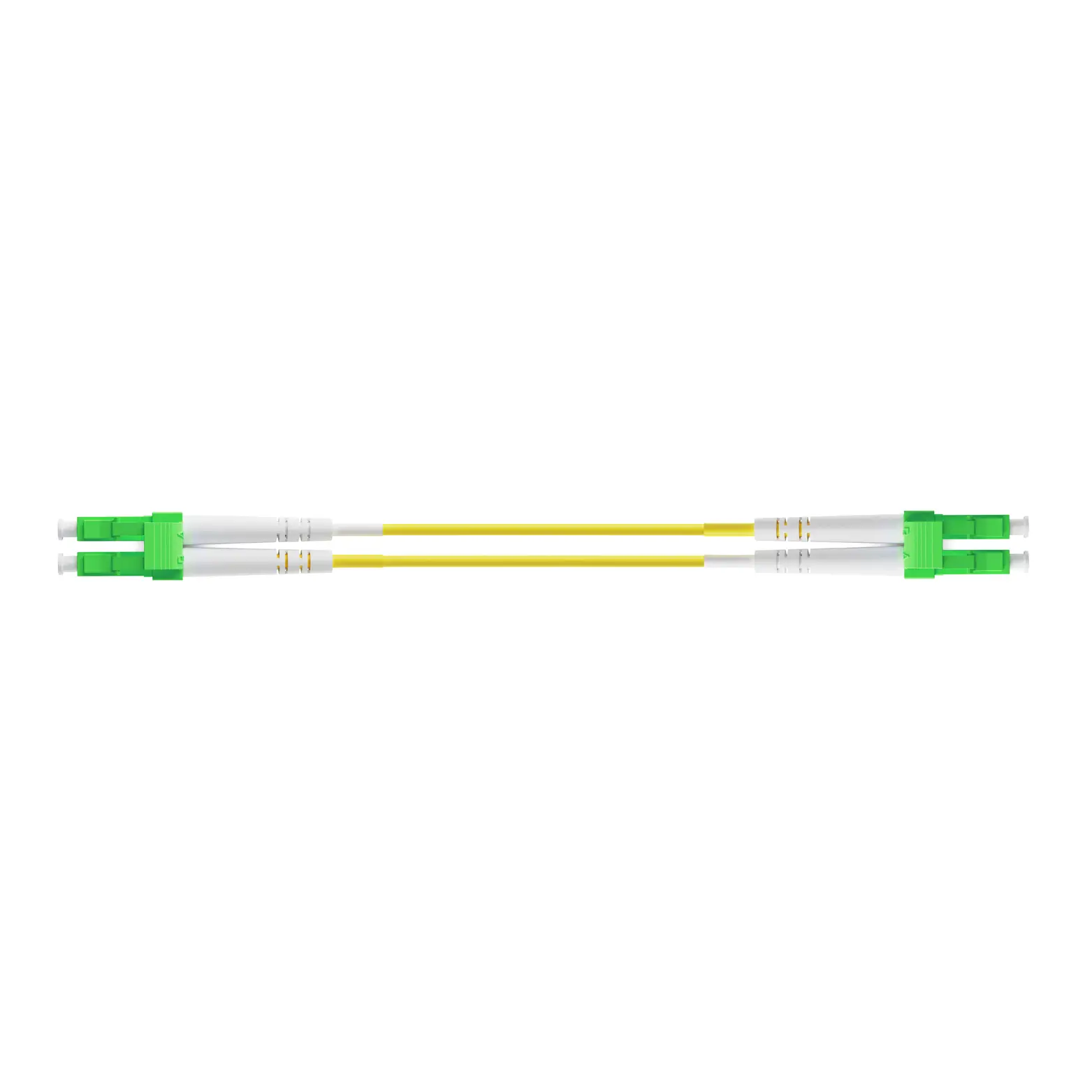 10m 33ft Fiber Patch Cable 2 Fibers LC APC Duplex to LC APC Duplex Singlemode OS2 Riser OFNR 2.0mm Yellow