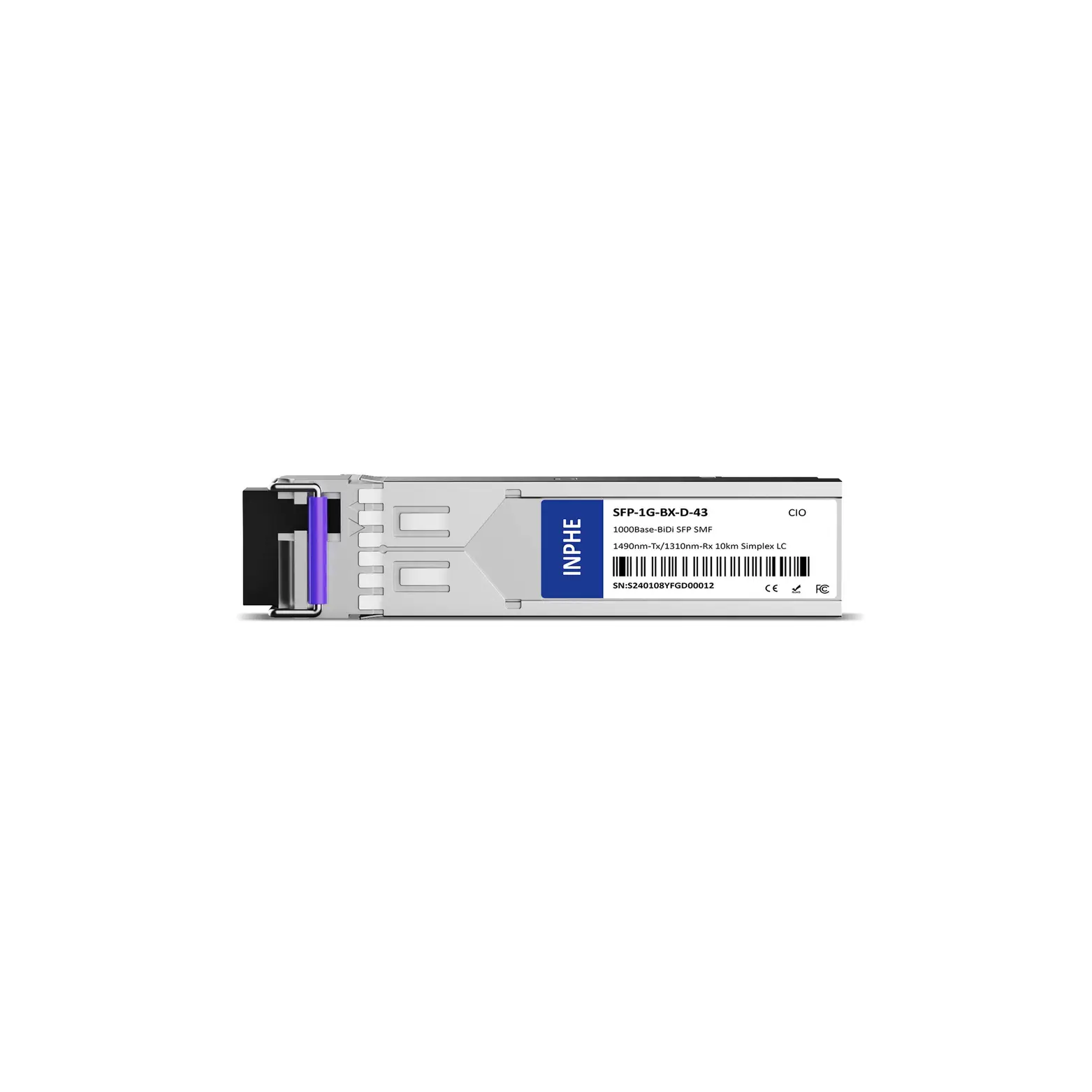 Dell (ex. Force10) GP-SFP2-1Y-BXD Compatible SFP 1.25GBASE BiDi 1490nm-Tx/1310nm-Rx 10km SMF Simplex LC DDM/DOM Optics Transceiver