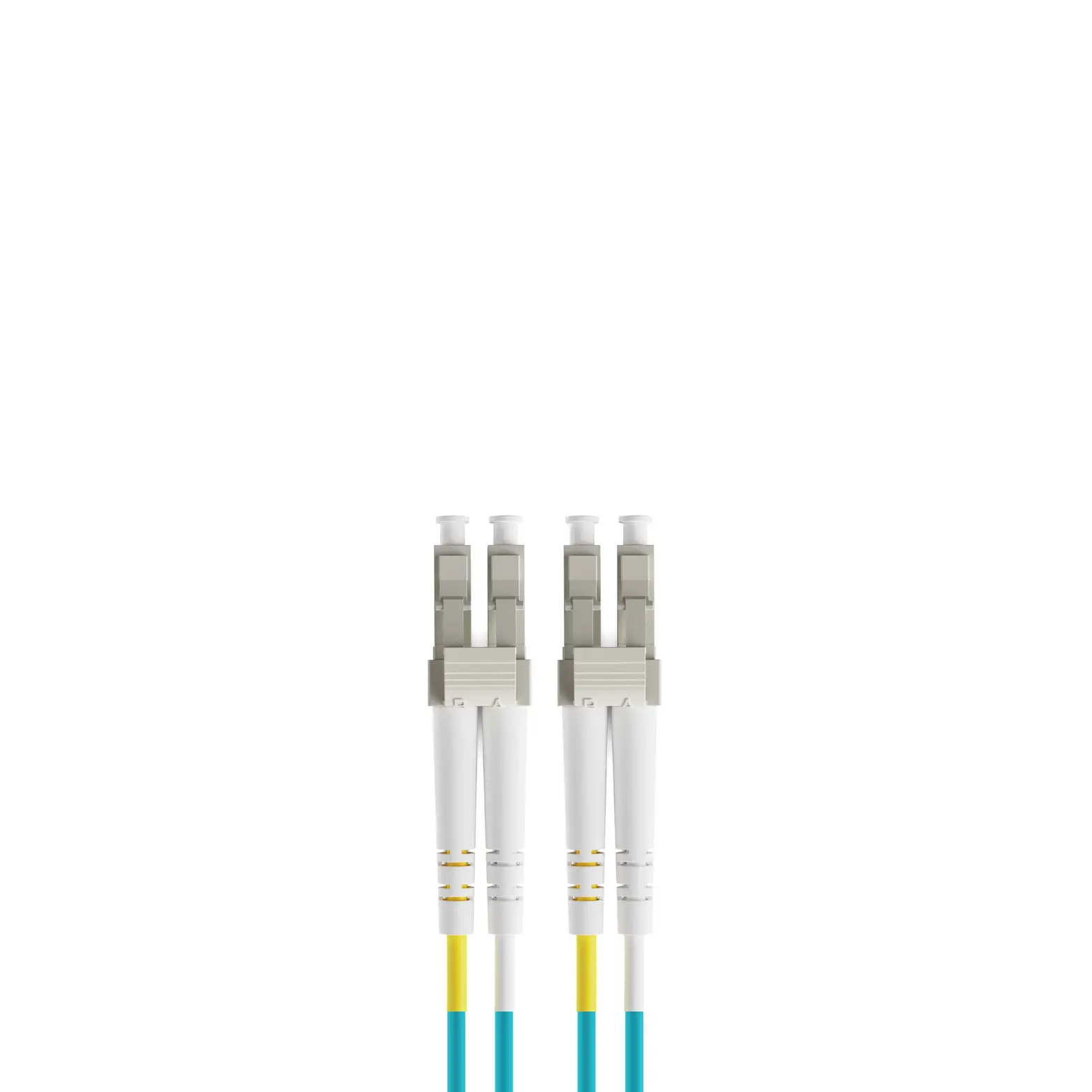 12m 39ft Fiber Patch Cable 2 Fibers LC UPC Duplex to LC UPC Duplex Multimode OM4 Riser OFNR 2.0mm Aqua