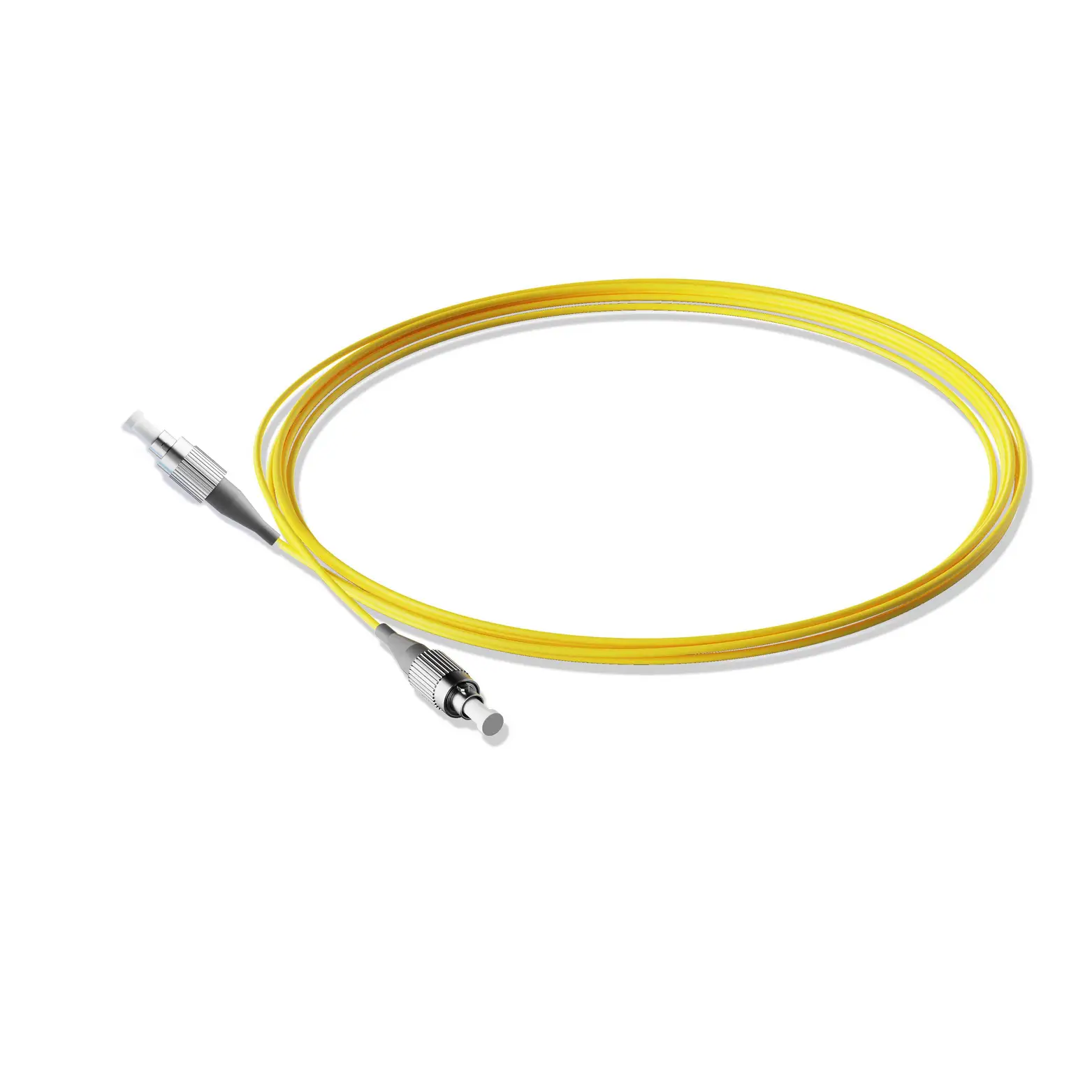 10m 33ft Fiber Patch Cable 1 Fiber FC UPC Simplex to FC UPC Simplex Singlemode OS2 Riser OFNR 2.0mm Yellow
