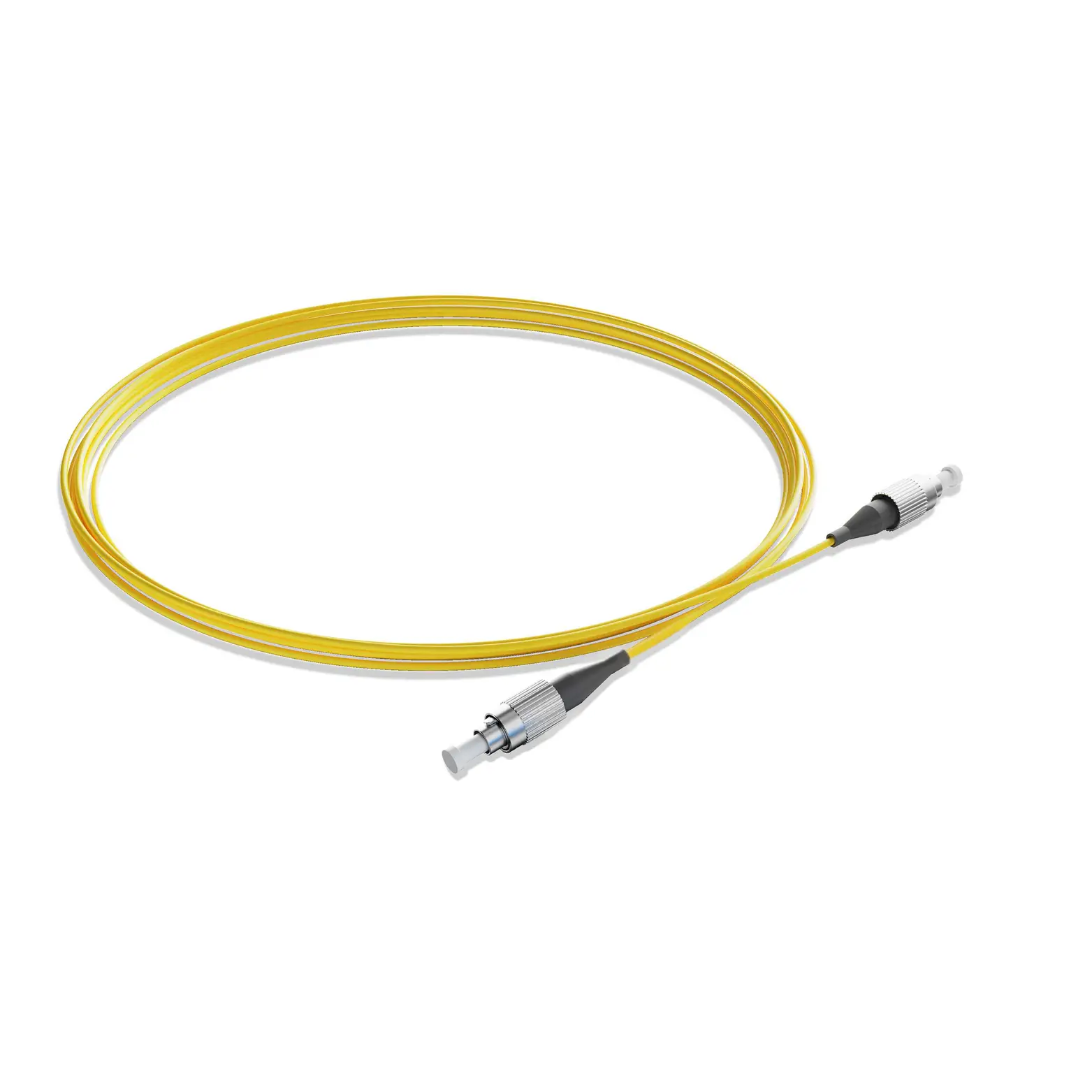5m 16ft Fiber Patch Cable 1 Fiber FC UPC Simplex to FC UPC Simplex Singlemode OS2 Riser OFNR 2.0mm Yellow