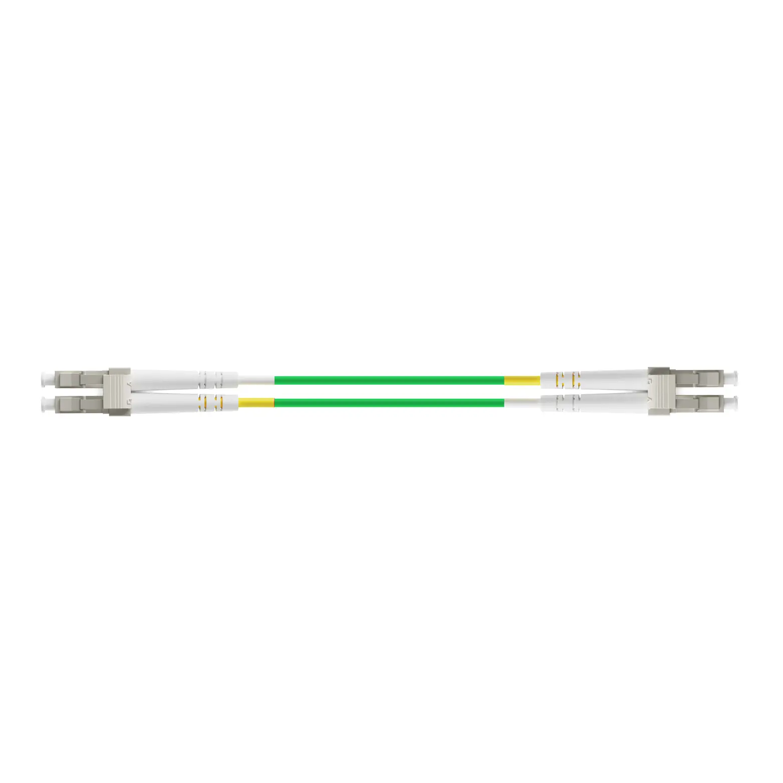 10m 33ft Fiber Patch Cable 2 Fibers LC UPC Duplex to LC UPC Duplex Multimode OM5 Riser OFNR 2.0mm Lime Green