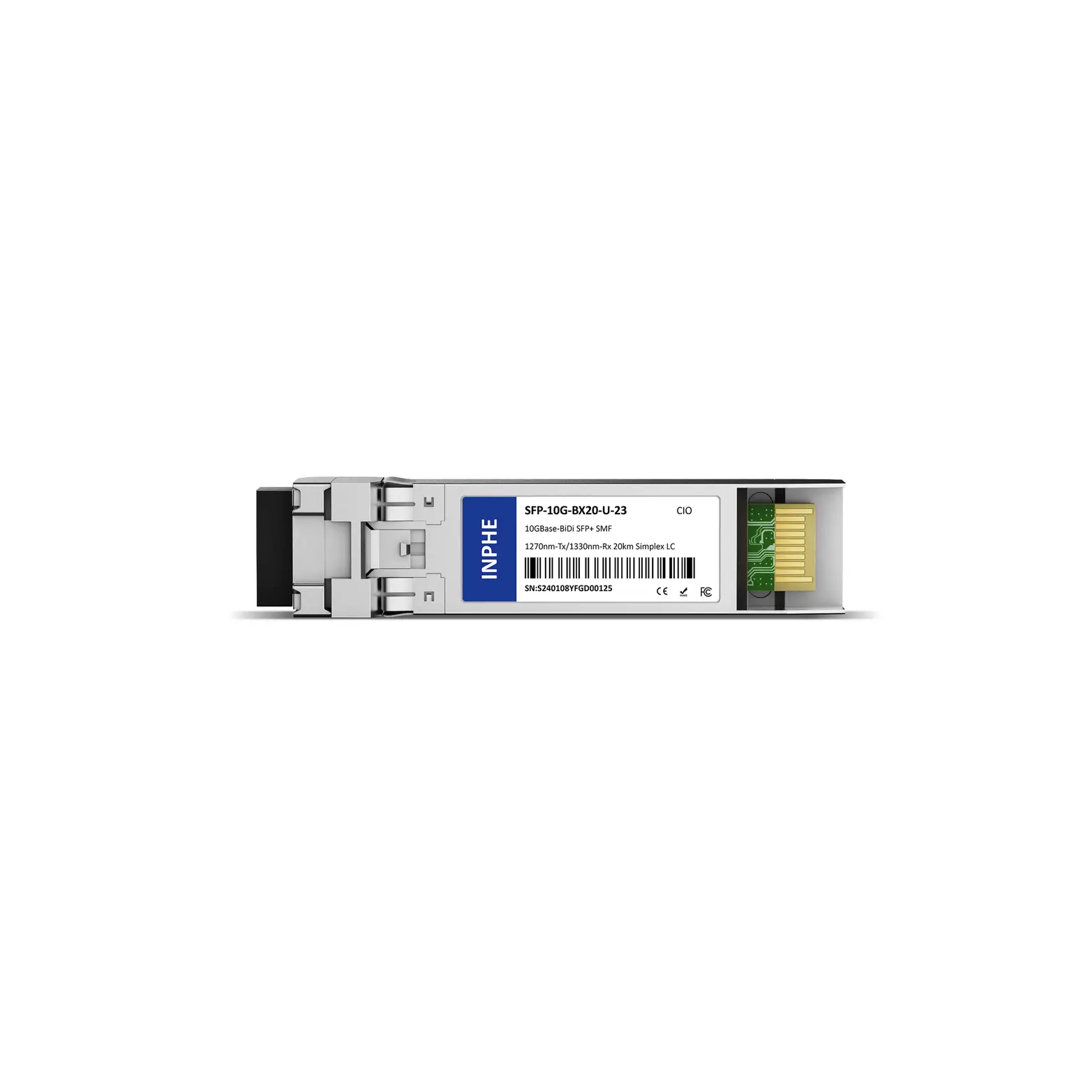 Arista SFP-10G-ERBD-U Compatible SFP+ 10G BiDi 1270nm-Tx/1330nm-Rx 20km SMF Simplex LC DDM/DOM Optics Transceiver