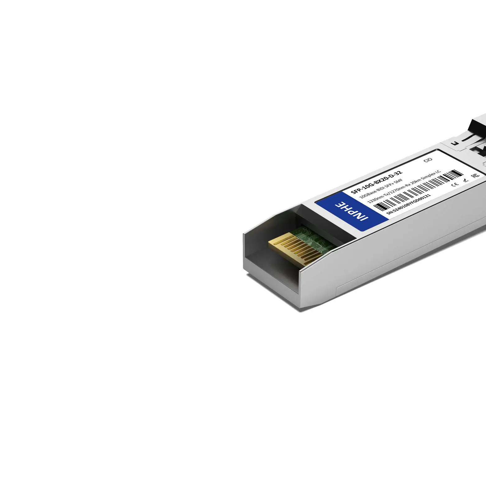 Arista SFP-10G-ERBD-D Compatible SFP+ 10G BiDi 1330nm-Tx/1270nm-Rx 20km SMF Simplex LC DDM/DOM Optics Transceiver