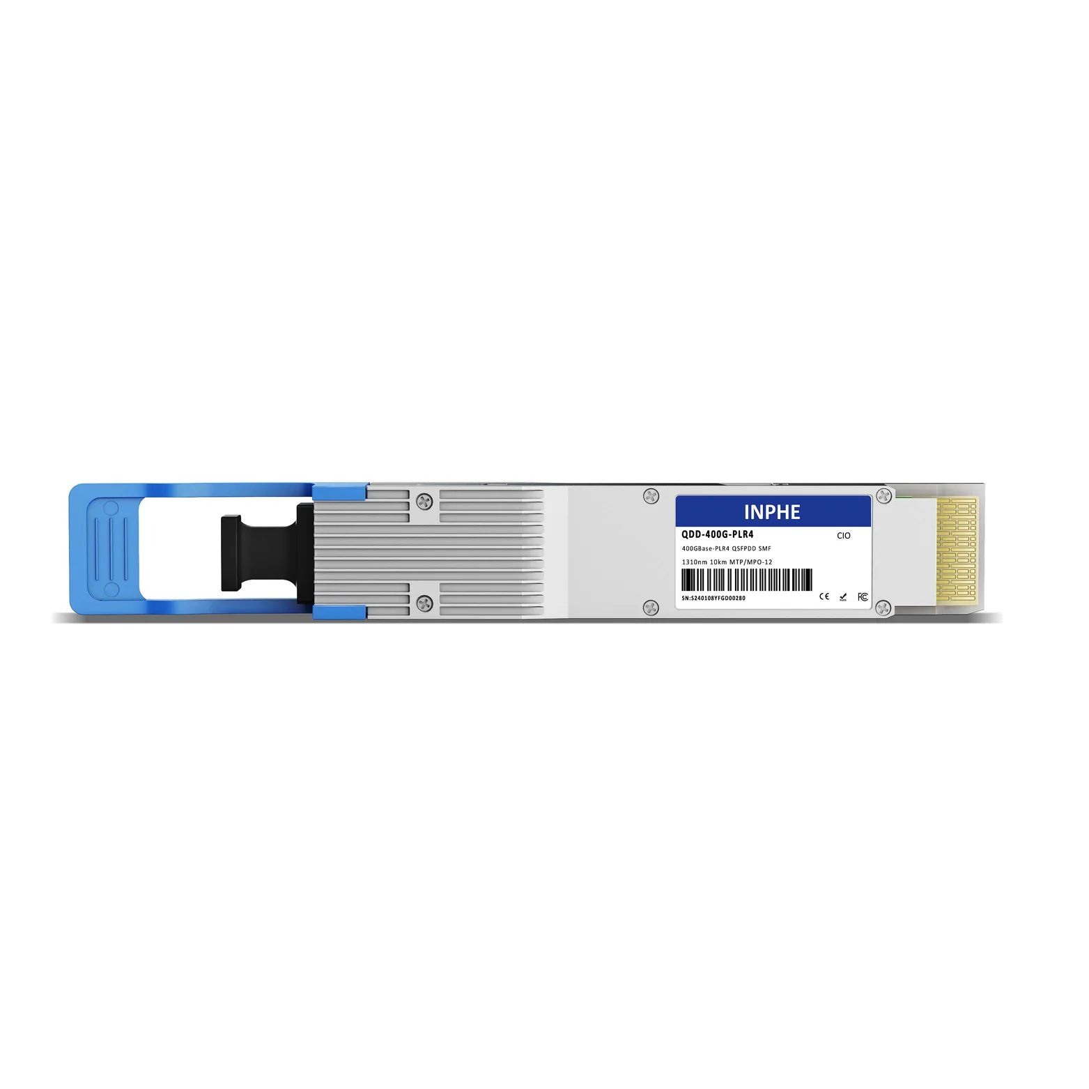 Juniper 740-089468 QDD-4X100G-LR Compatible QSFPDD 400GBASE PLR4 1310nm 10km SMF MPO/MTP-12 DDM/DOM Optics Transceiver