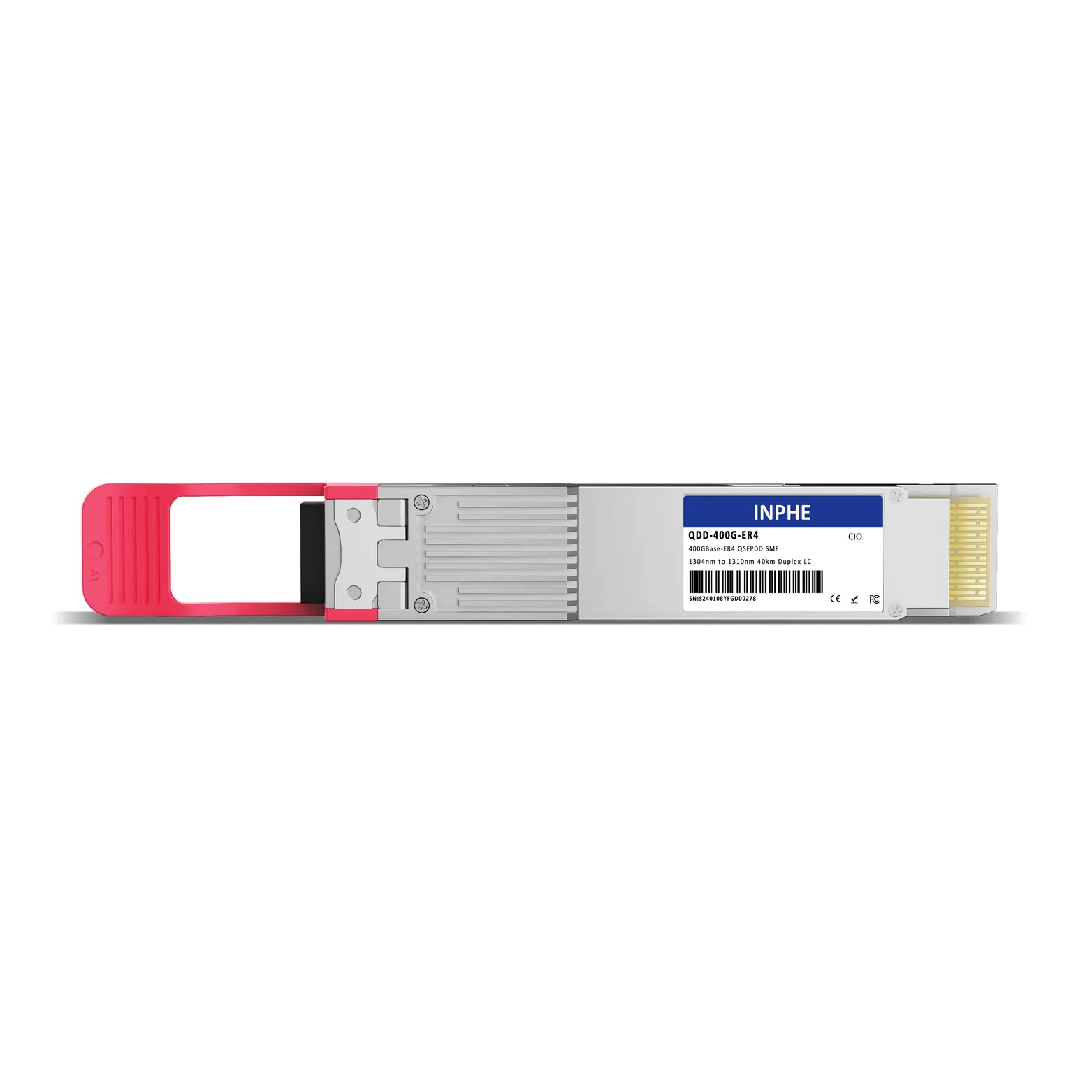 Cisco Compatible QSFP-DD 400G ER4 1304nm to 1310nm 40km SMF Duplex LC DDM/DOM Optics Transceiver