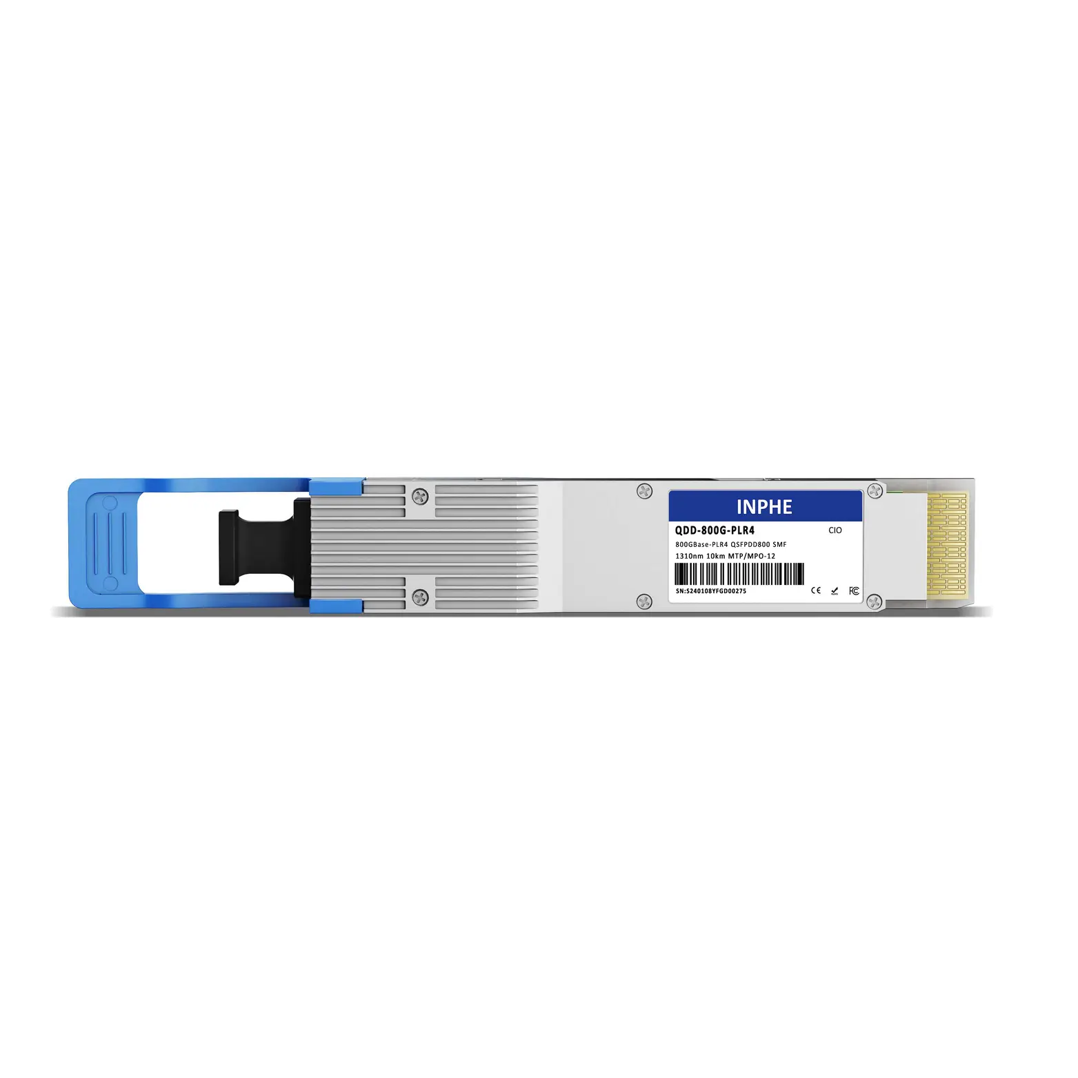 Cisco Compatible QSFP-DD800 800GBASE PLR4 1310nm 10km SMF MPO/MTP-12 DDM/DOM Optics Transceiver