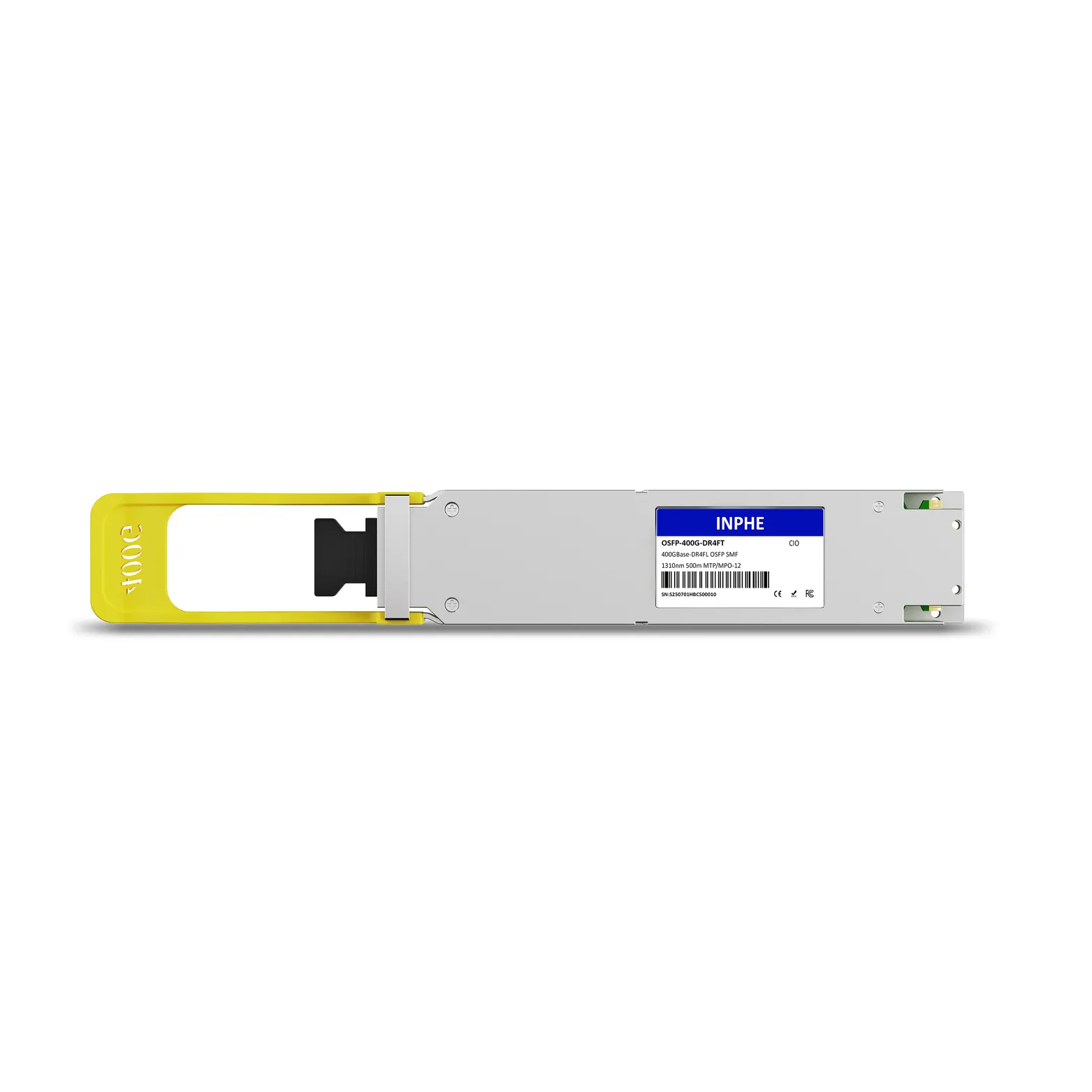 Cisco Compatible OSFP 400GBASE DR4 1310nm 500m SMF MPO/MTP-12 DDM/DOM Optics Transceiver, Support 4x 100G DR1, Flat Top