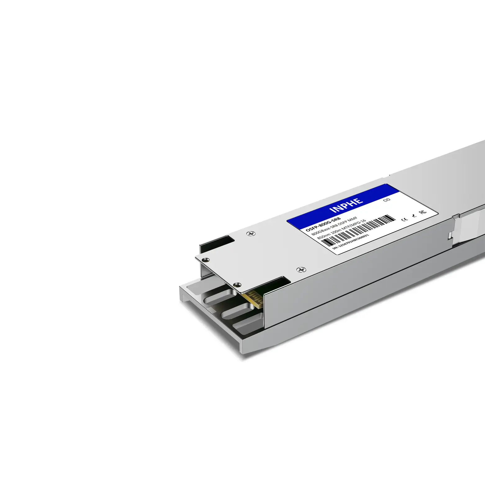 Cisco OSFP-800G-VR8P Compatible OSFP 800GBASE SR8(VR8) 850nm 50m MMF MPO/MTP-16 DDM/DOM Optics Transceiver, Finned Top