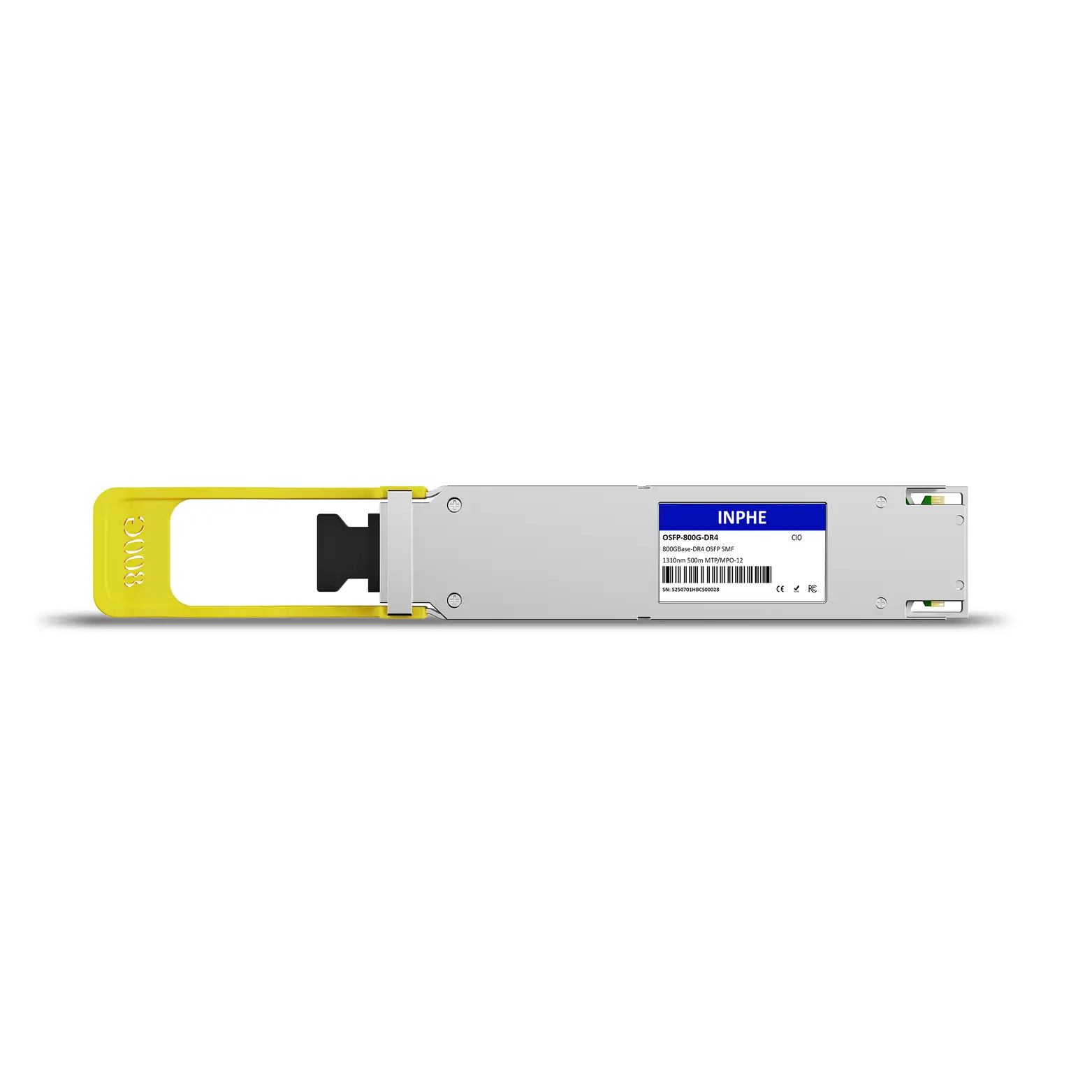 Cisco Compatible OSFP 800GBASE DR4 1310nm 500m SMF MPO/MTP-12 DDM/DOM Optics Transceiver, Finned Top