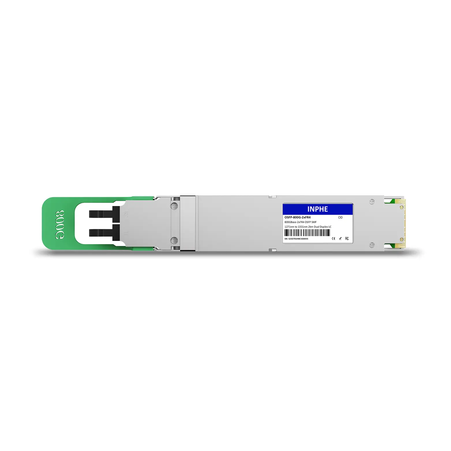 Cisco OSFP-800G-VR8 Compatible OSFP 800GBASE 2xSR4(VR4) 850nm 50m MMF Dual MPO/MTP-12 DDM/DOM Optics Transceiver, Support 2x 400G SR4/VR4, Finned Top