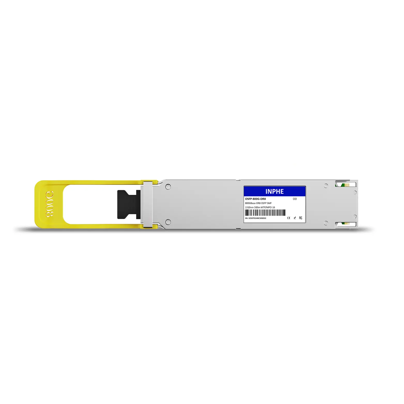Cisco OSFP-800G-DR8P Compatible OSFP 800GBASE DR8 1310nm 500m SMF MPO/MTP-16 DDM/DOM Optics Transceiver, Support 8x100G DR1, Finned Top